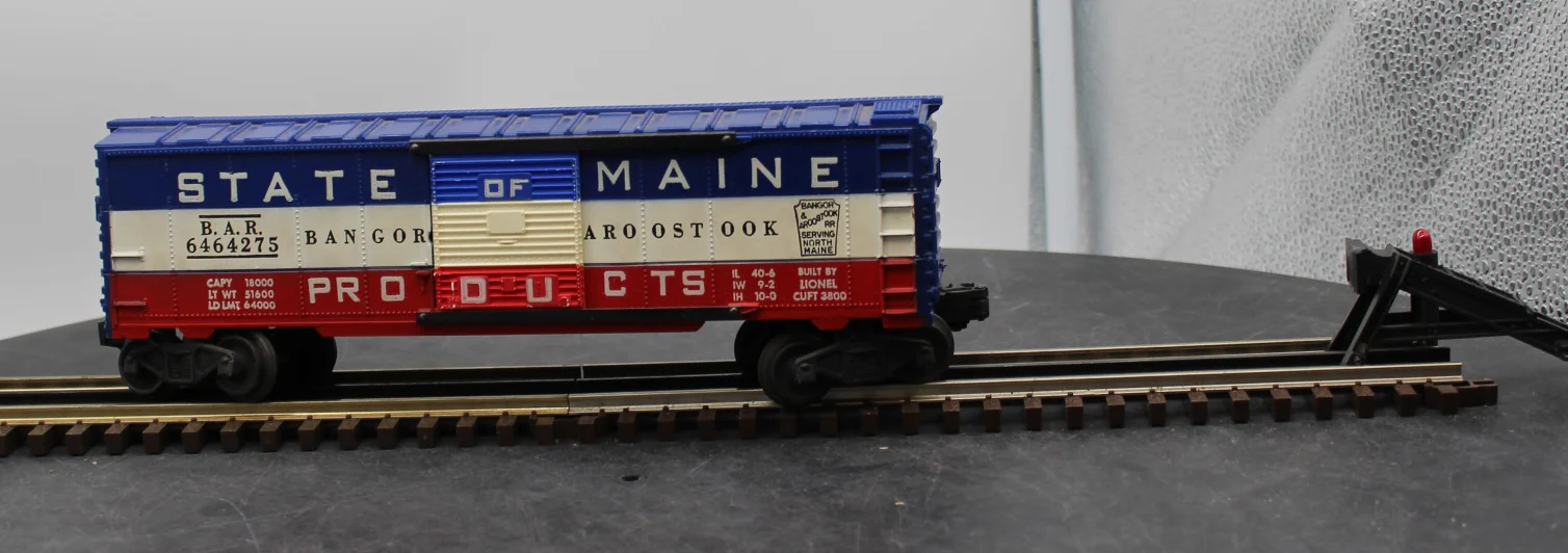 Lionel Postwar 6464-275 State of Maine Boxcar O SCALE Used Excellent Damaged Box - Image 7