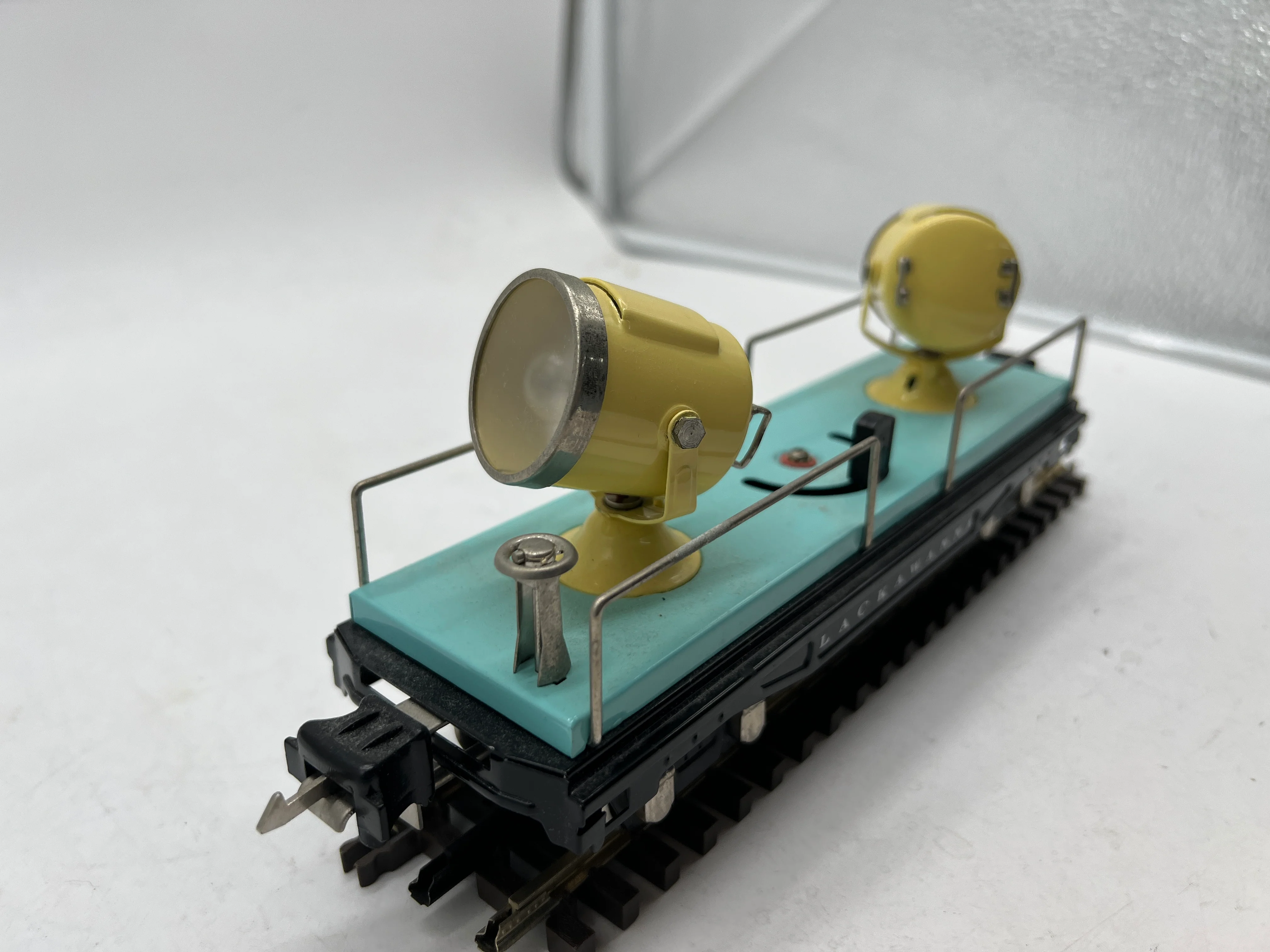 Lionel Tinplate repro Blue Lackawanna Searchlight Car O SCALE Used Excellent No Box - Image 2