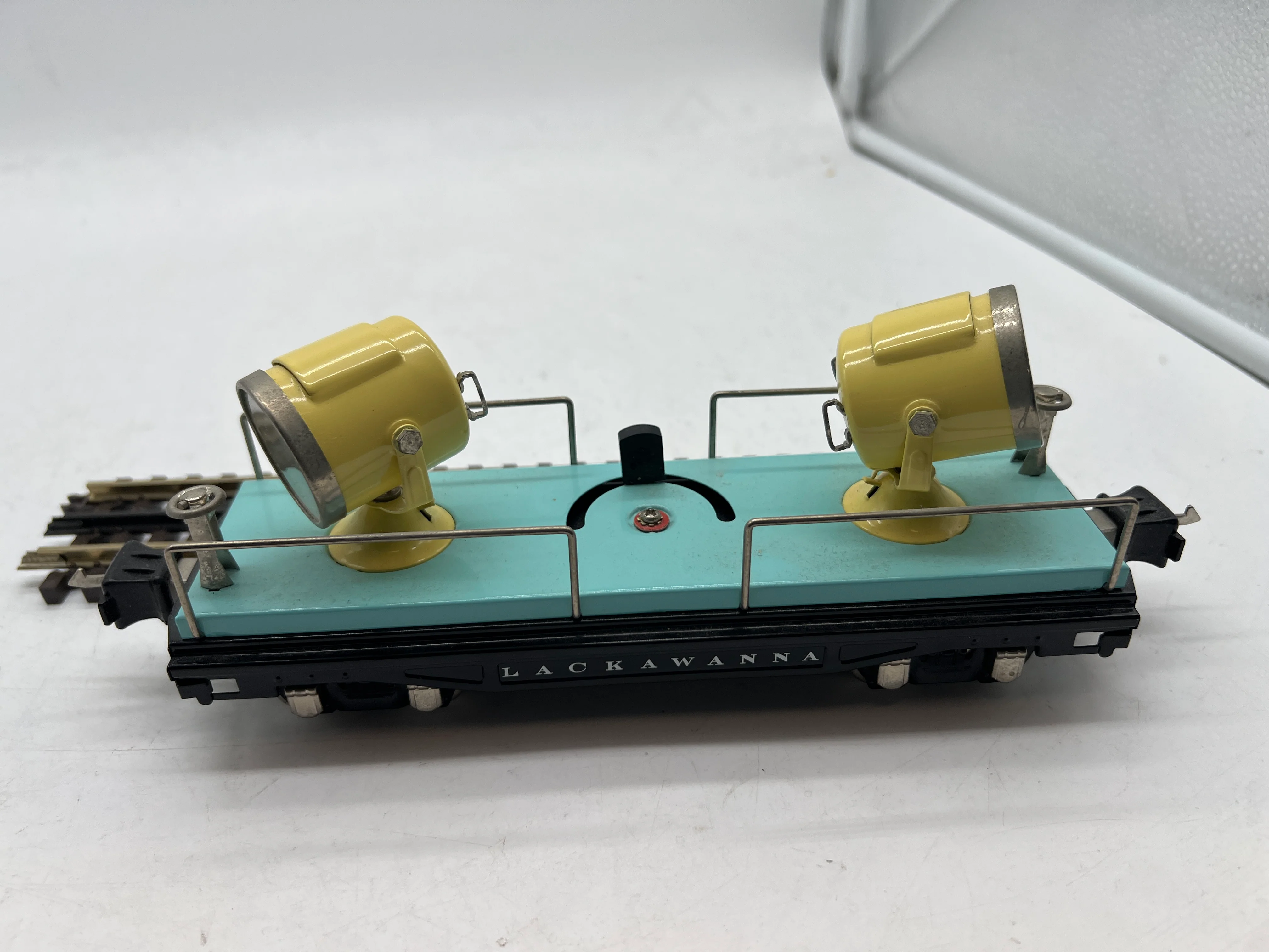 Lionel Tinplate repro Blue Lackawanna Searchlight Car O SCALE Used Excellent No Box - Image 4