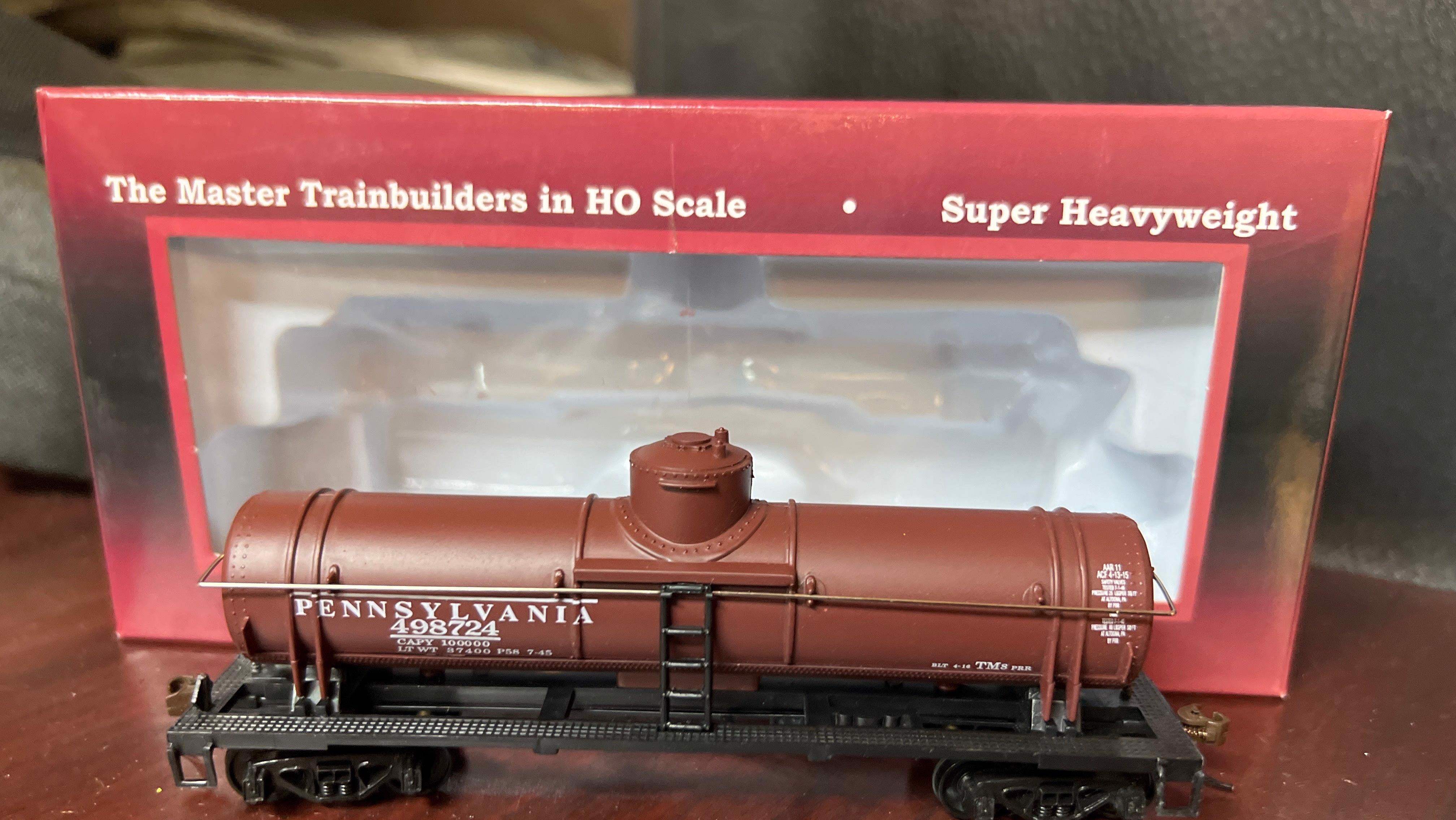 Mantua 732520 PENNSYLVANIA RAILROAD 40' Single Dome Tank Car #498724 HO Scale Like New - Image 2