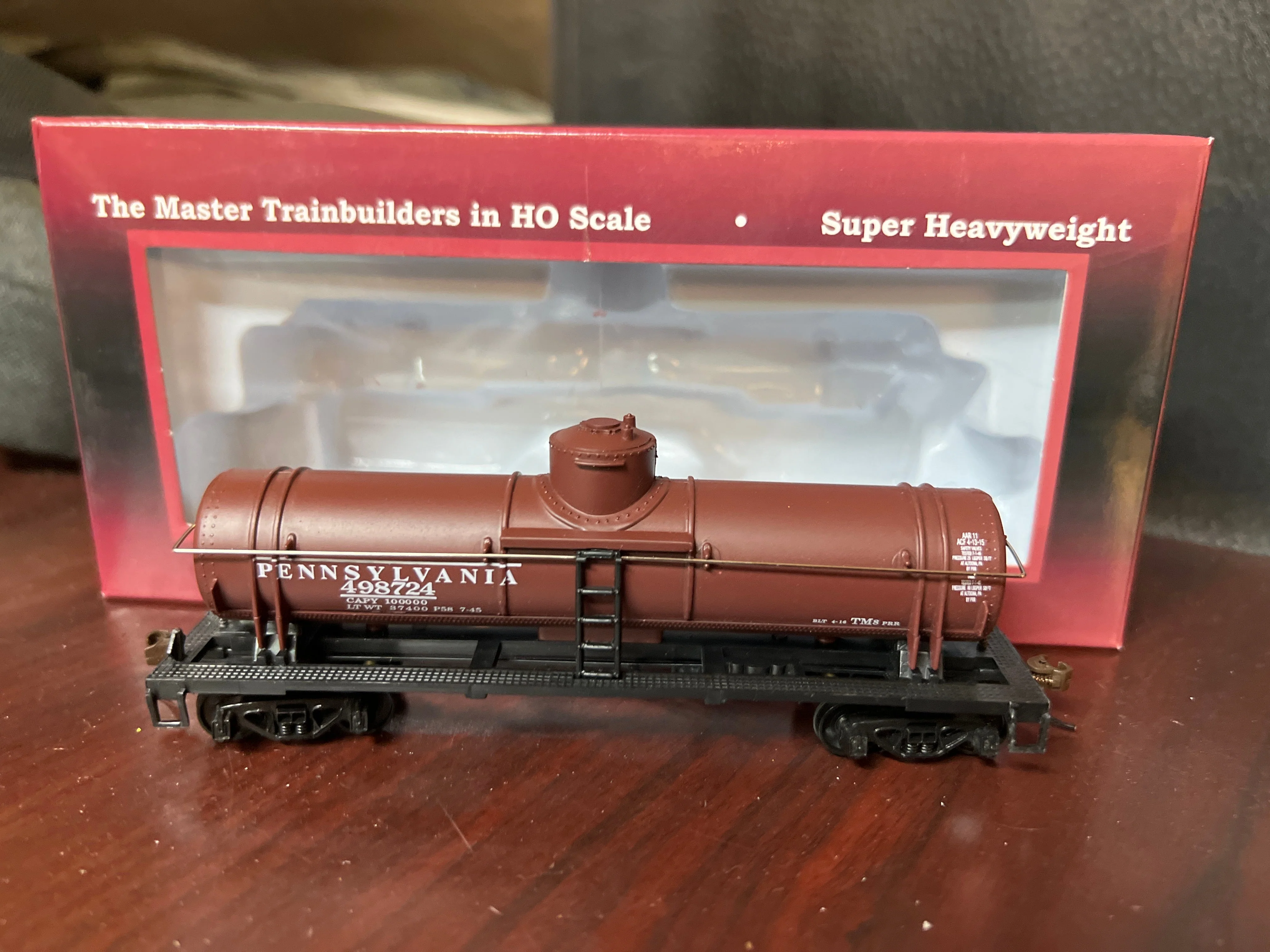 Mantua 732520 PENNSYLVANIA RAILROAD 40' Single Dome Tank Car #498724 HO Scale Like New - Image 3