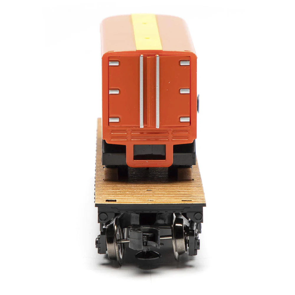 Menards 275-9386 Union Pacific UP 2-Piece 10-1/2" Flatcar with 1954 GMC Tide Tractor & Trailer Set O Scale NEW - Image 2