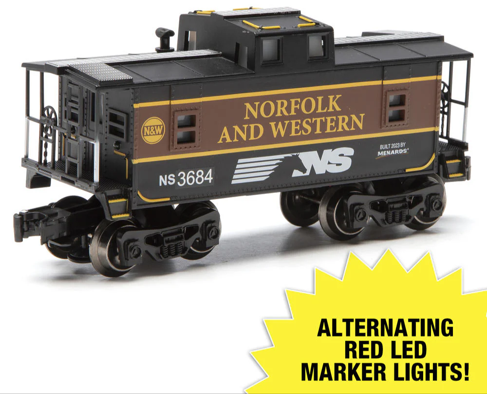 Menards 279-6853 Norfolk & Western N&W Caboose with Lights Limited  O SCALE NEW - Image 2
