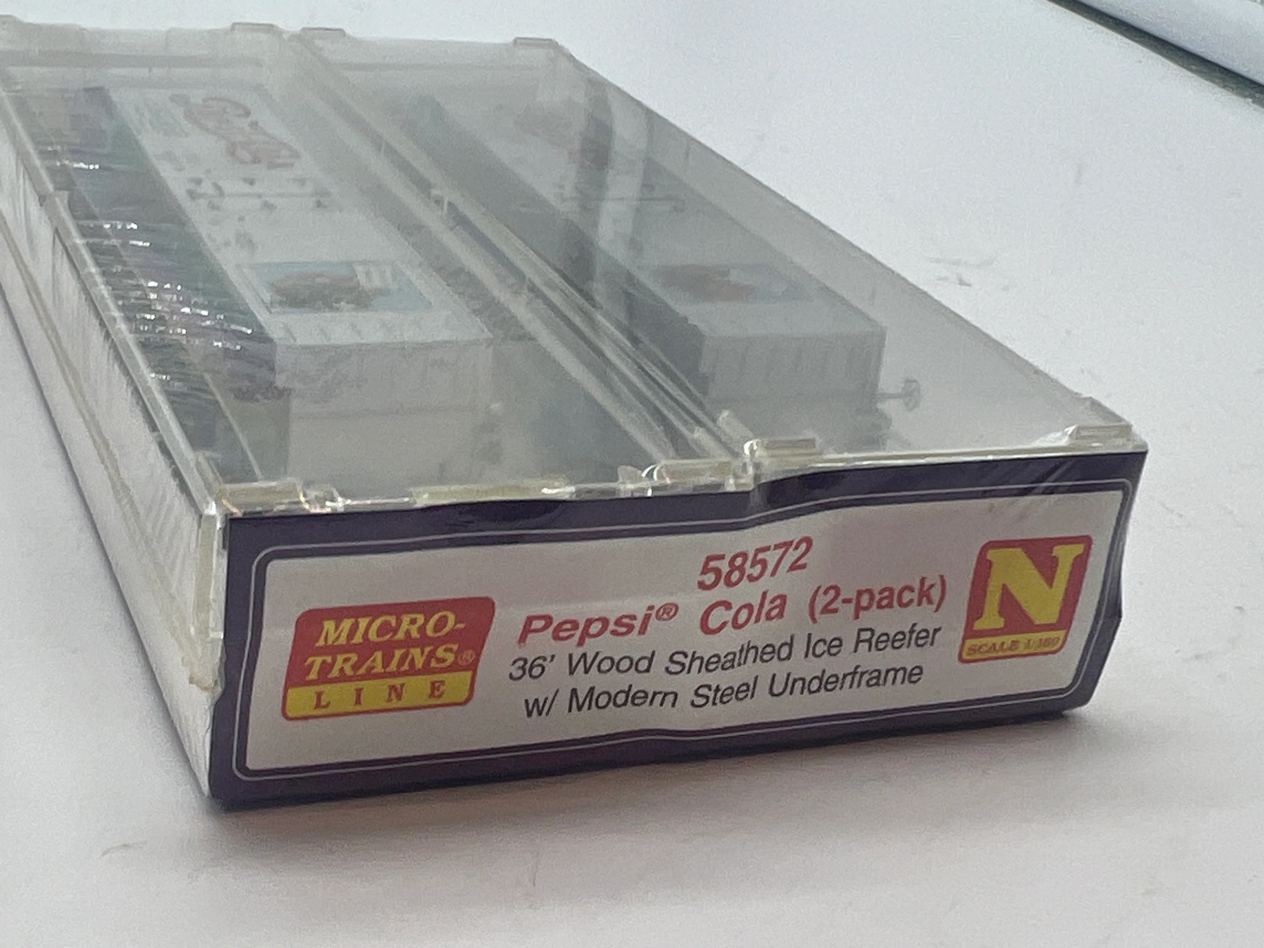 Micro-Trains MTL #58572 PCEX Pepsi Cola 36' reefer 2-pack N scale NEW - Image 2