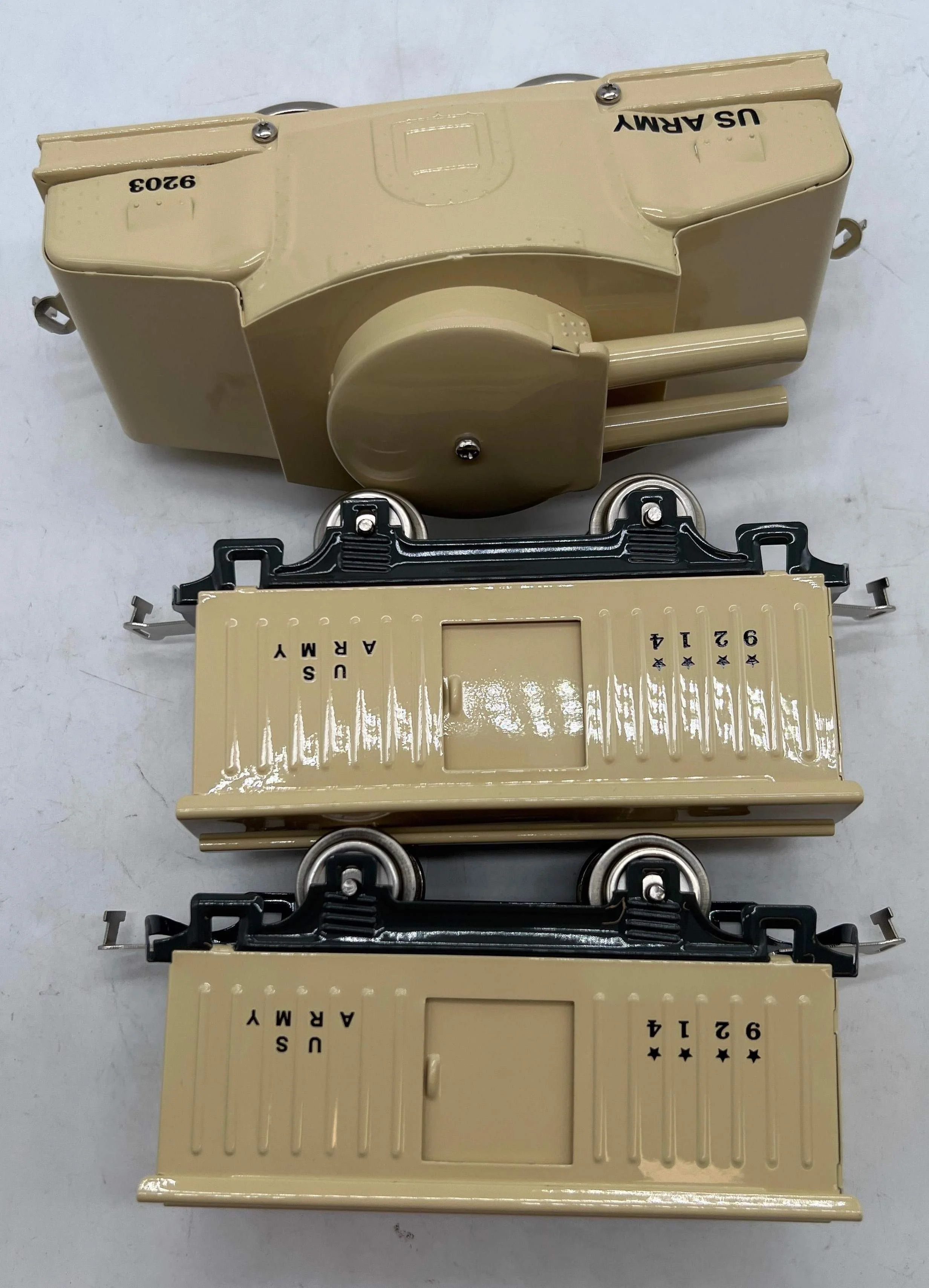 MTH 11-6069 Tinplate U.S. Army No. 214 Armored Motor Car Outfit Lionel Corporation O Scale Like New - Image 3
