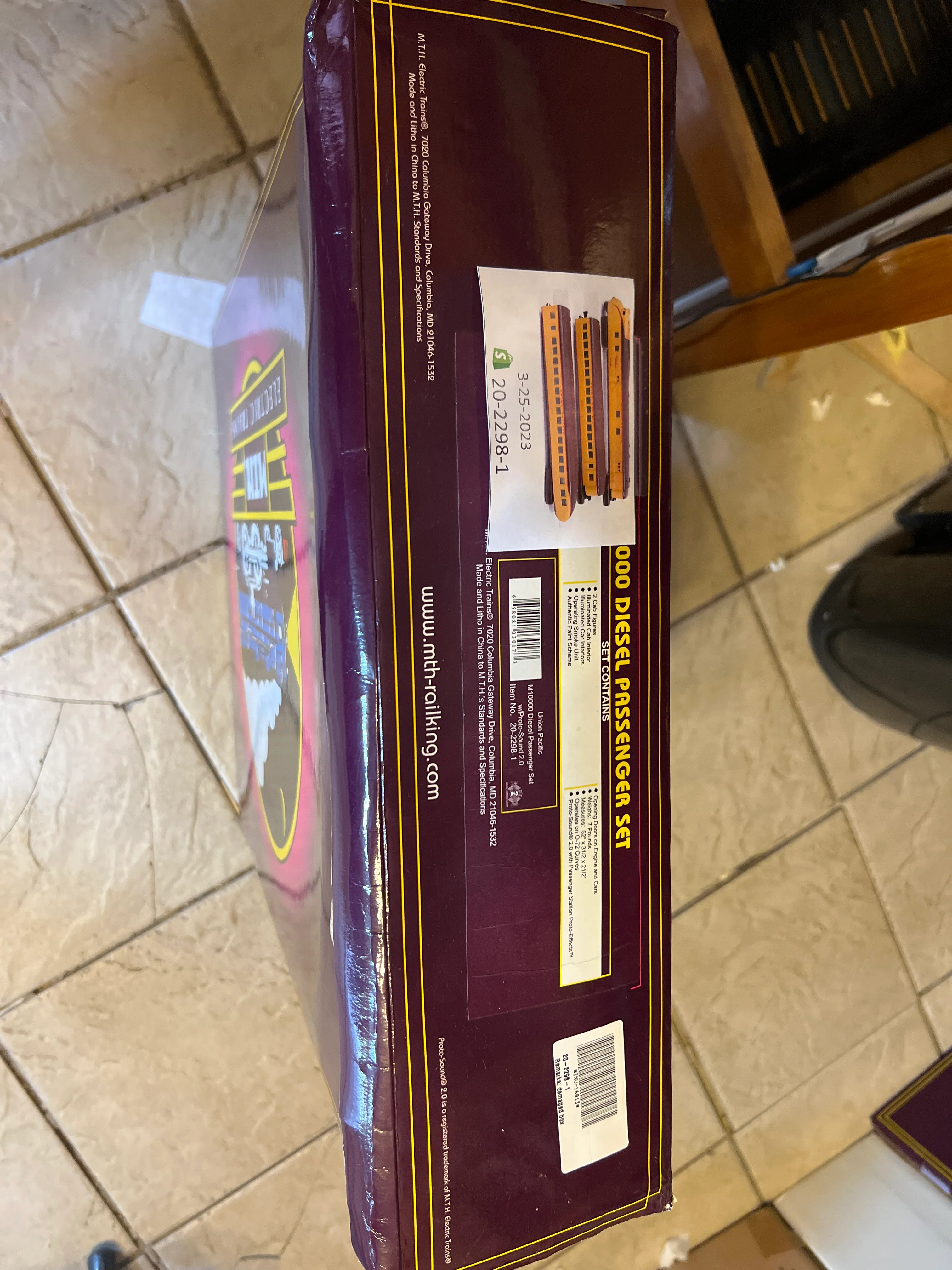 MTH 20-2298-1 Union Pacific UP M10000 Diesel Passenger Set w/Proto-Sound 2.0 - Damaged box o scale new - Image 4