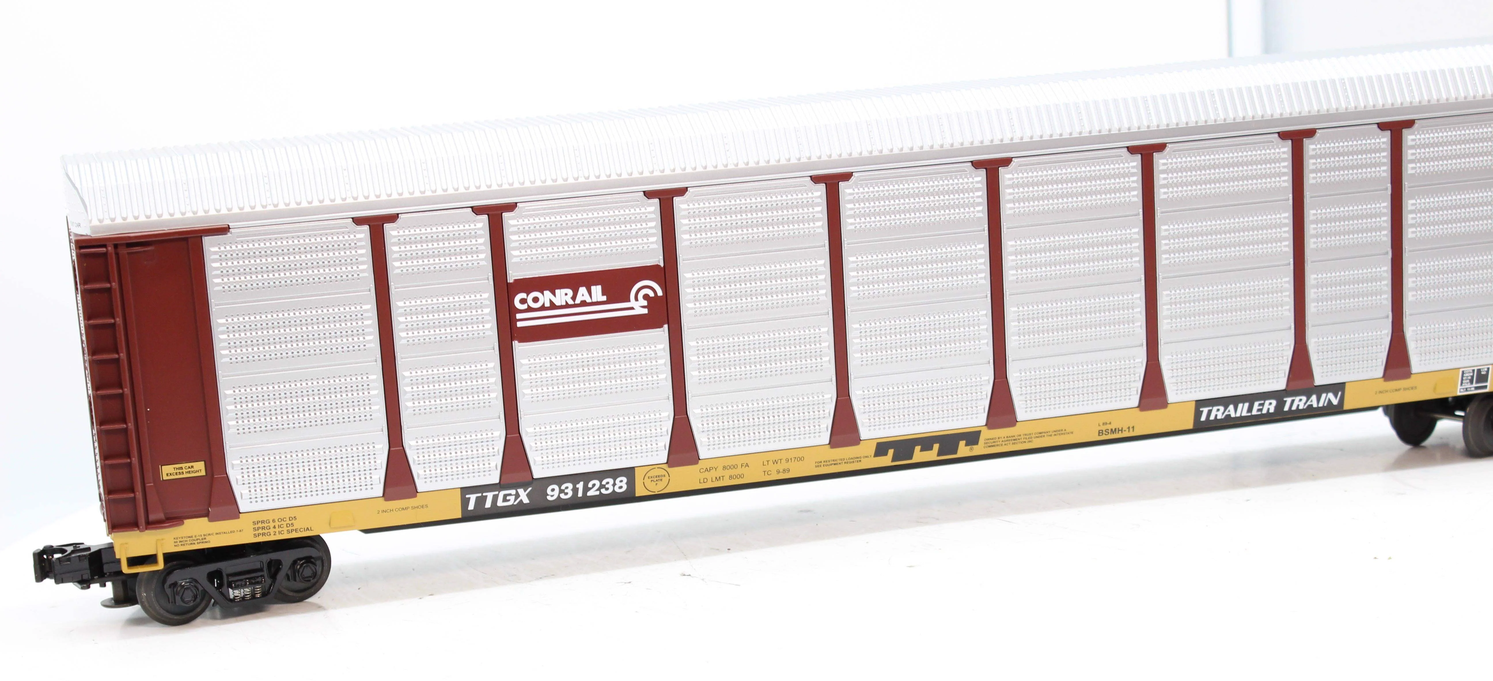MTH 20-98241 Premier Conrail Corrugated Auto Carrier O SCALE NEW Damaged Box - Image 3