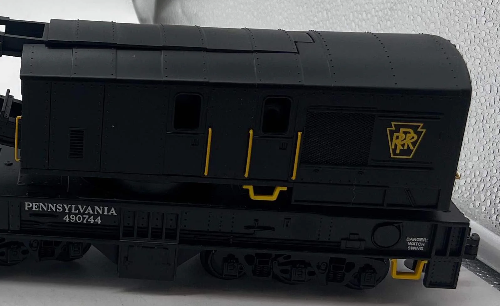 MTH 20-98298, 20-98302 Pennsylvania PRR Crane Car and Crane Tender (Set of 2) O Scale Used Excellent - Image 5