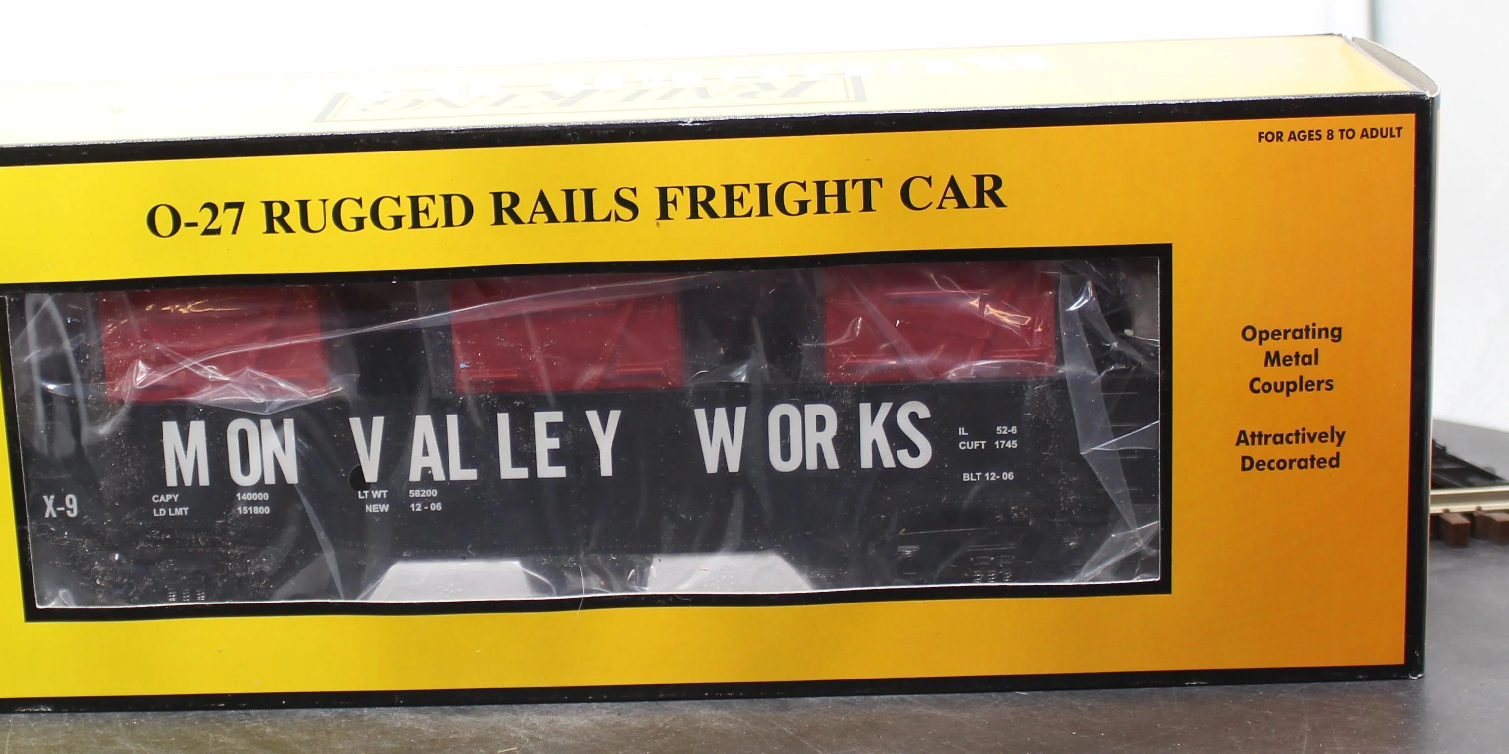 MTH 30-4159B RAILKING Mon Valley Works Gondola with (3) LCL Containers O SCALE Like New - Image 9