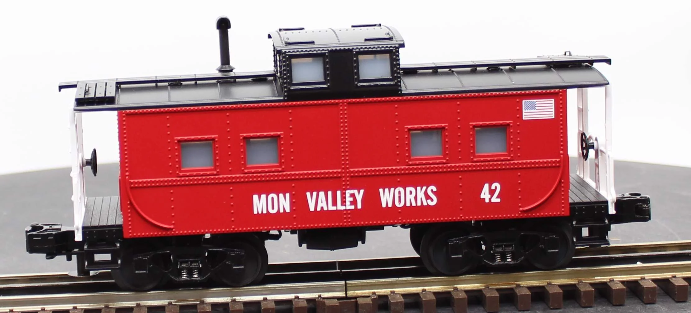 MTH 30-4159C RAILKING Mon Valley Works Steel Caboose O SCALE Like New