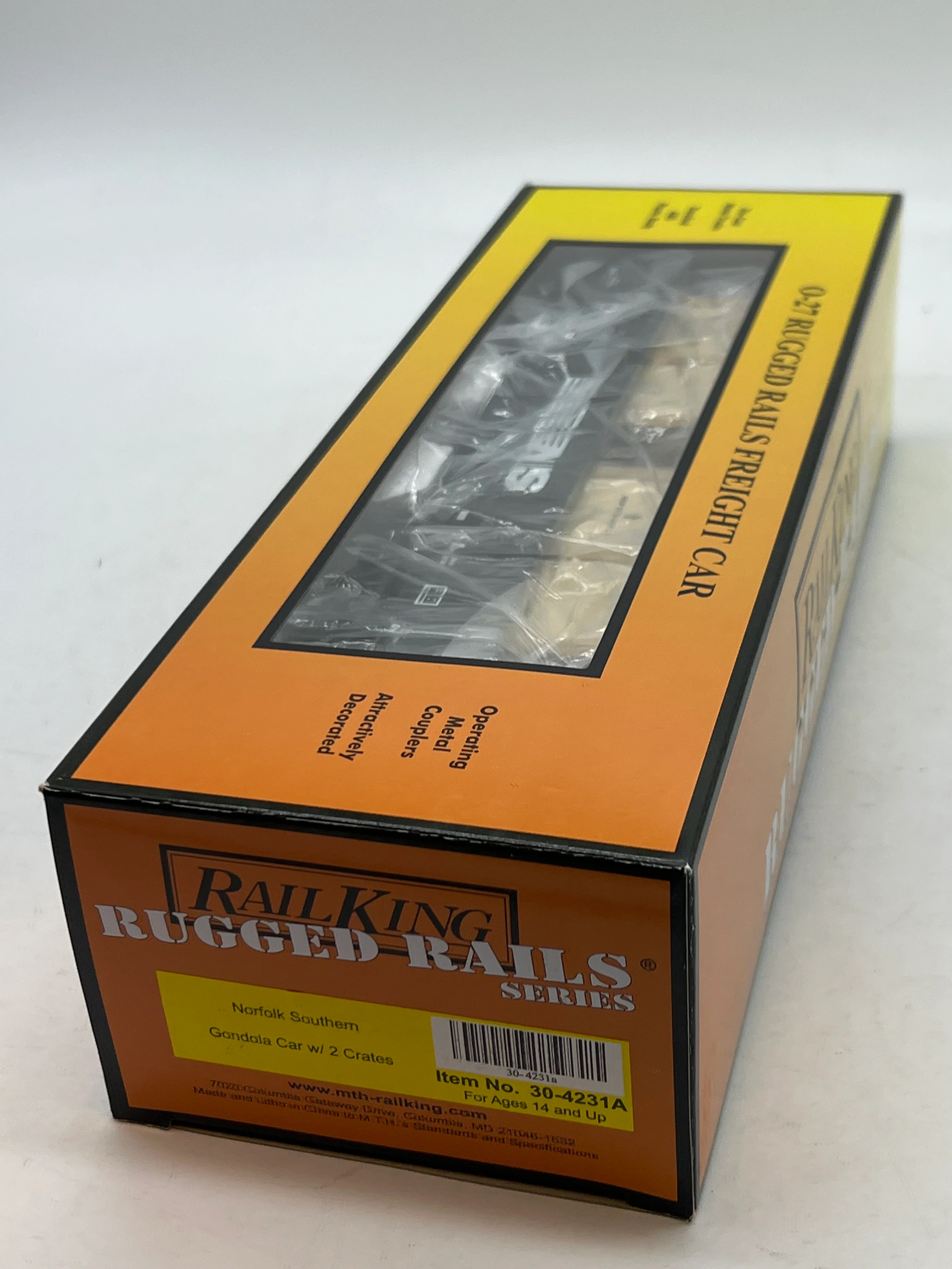 MTH 30-4231a Norfolk Southern NS Gondola Car W/ 2 Crates O SCALE Like New - Image 3