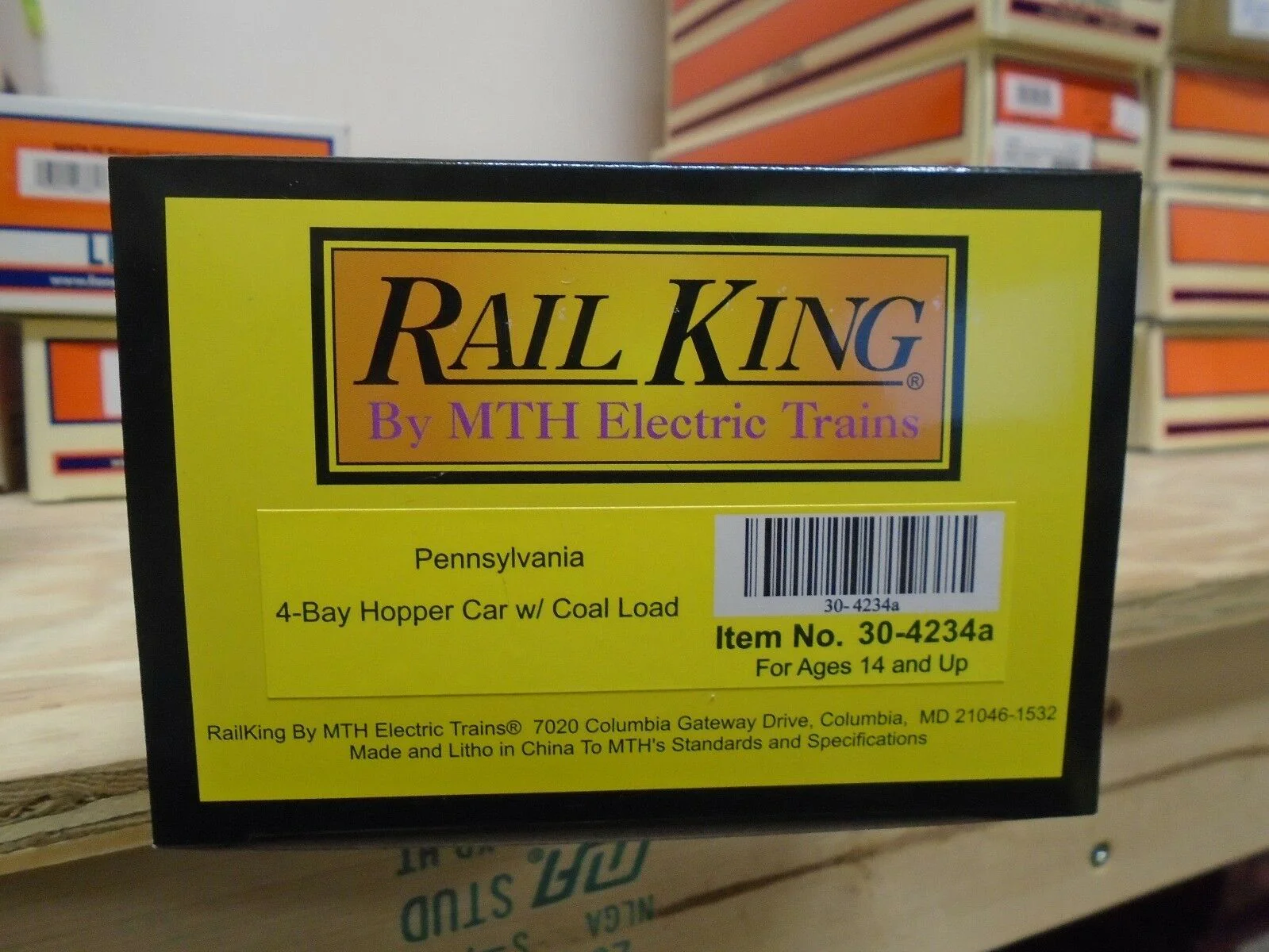 MTH 30-4234A Pennsylvania Railroad PRR 4 Bay Hopper Car with Coal Load o scale new - Image 4
