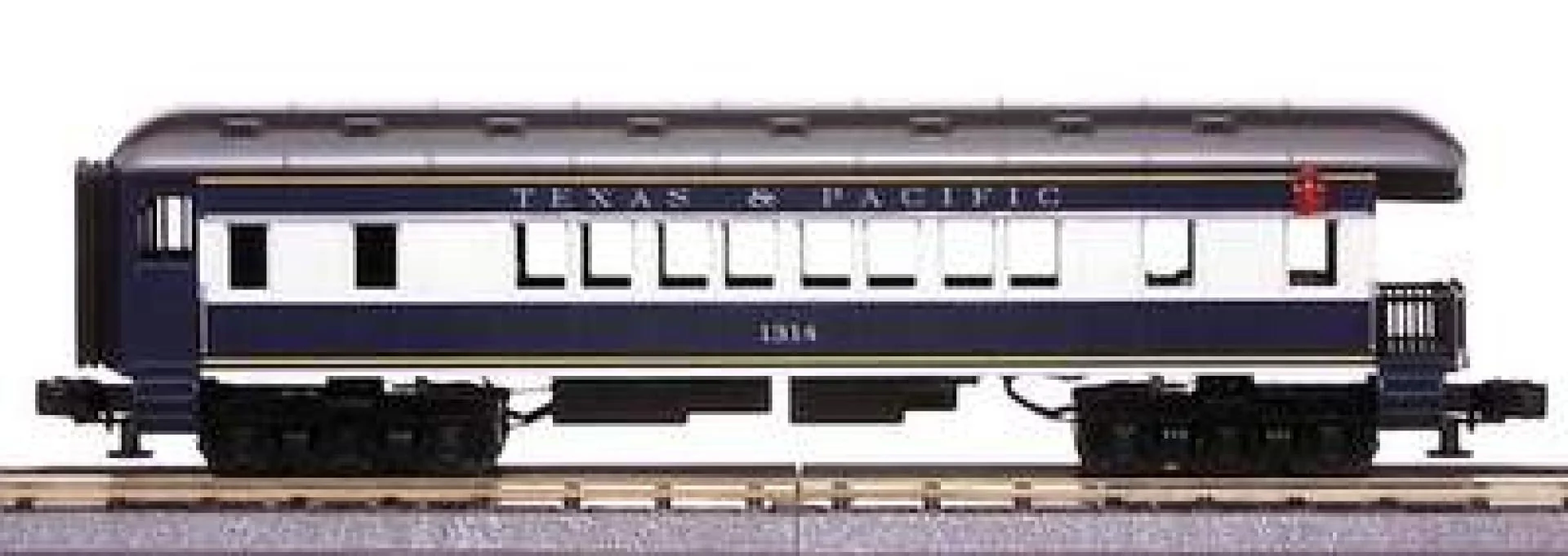 MTH 30-6223 TEXAS & PACIFIC Madison Observation Car RailKing O Scale Used Excellent