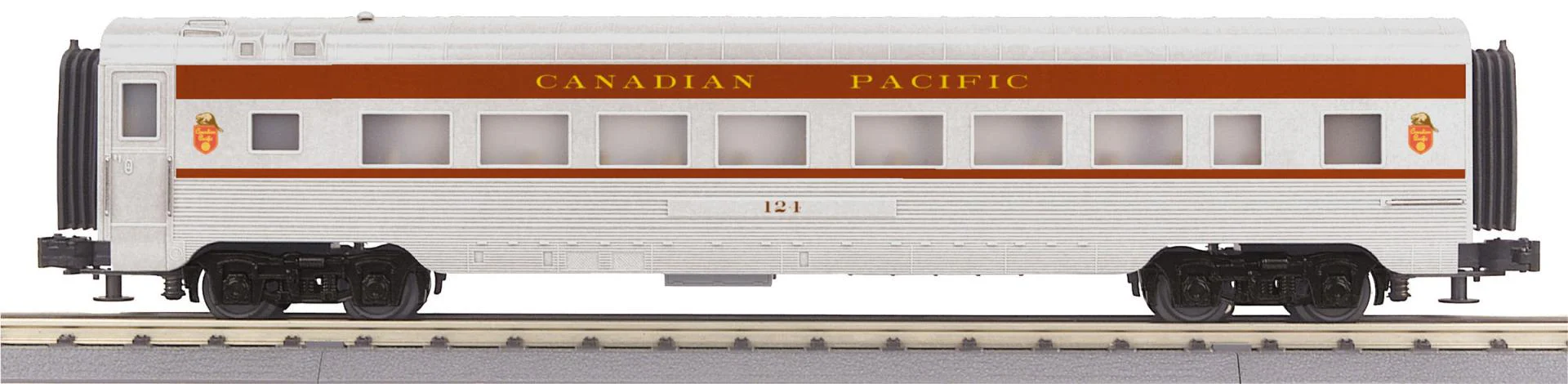 MTH 30-67835 Canadian Pacific CP 60' Streamlined 4 car Passenger Set with 30-67836 CP 2 car passenger set, 30-67837 CP '60 Coach AND 30-67838 60' Streamlined Full-Length Vista Dome Car O Scale NEW - Image 4