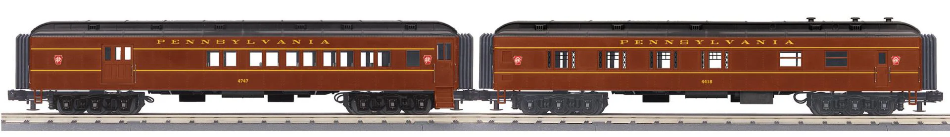 MTH 30-69379 Pennsylvania Railroad PRR 4 Car 60' Madison Passenger Set, 30-69380 2 car Madison Set AND 30-69381 Madison Coach Car (7 Cars) Limited O Scale NEW - Image 3