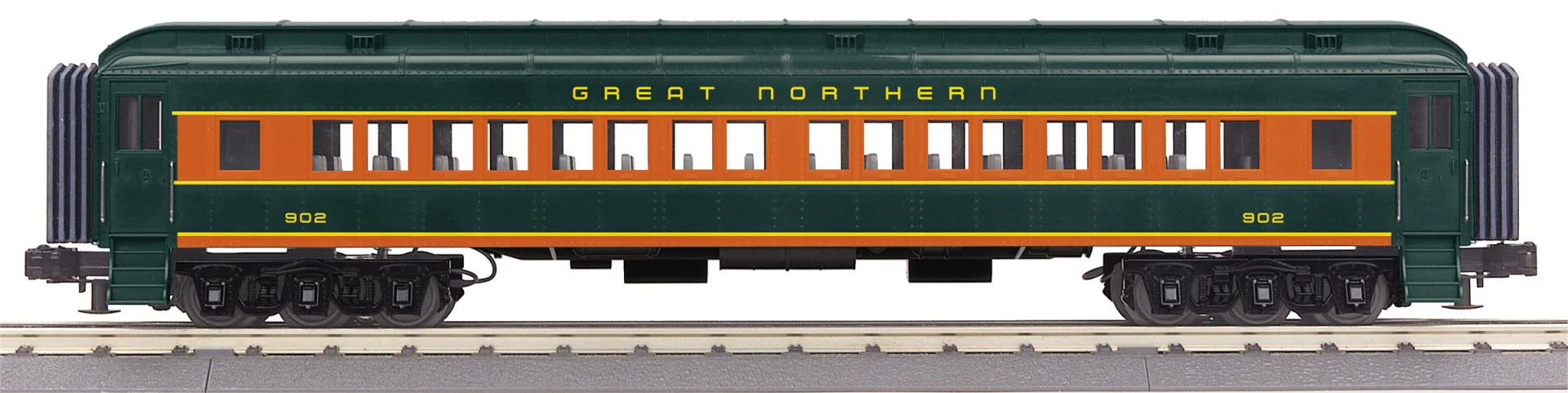 MTH 30-69385 Great Northern GN 4 Car 60' Madison Passenger Set, 30-69386 2 Car Passenger Set AND 30-69387 60' Madison Coach Car (7 Car Set) Limited O Scale NEW - Image 3
