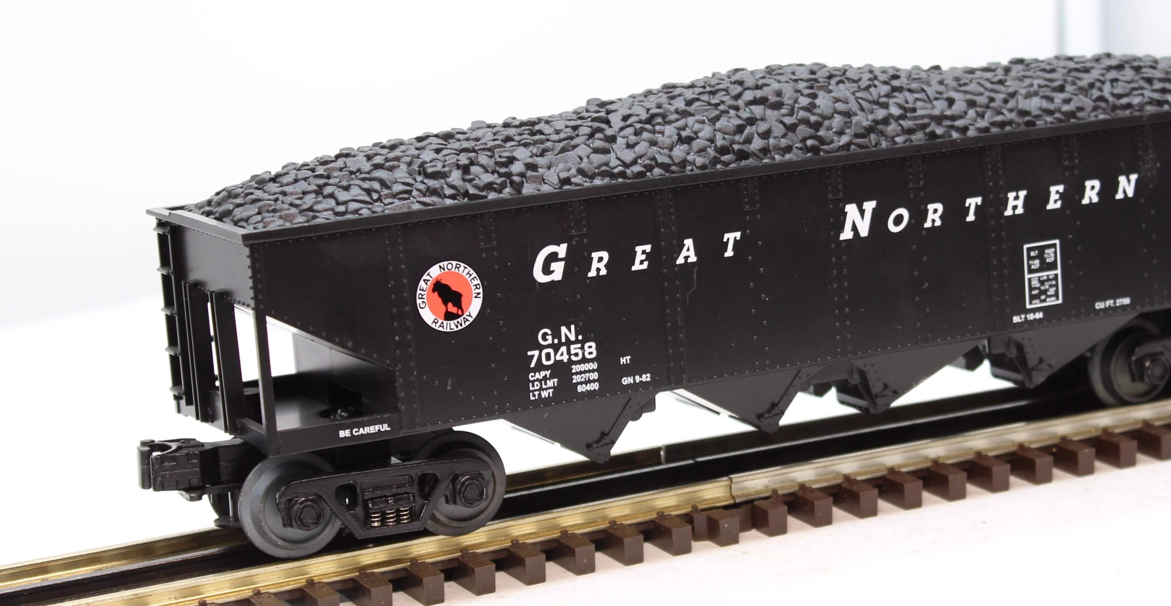MTH 30-7006E  Great Northern 4 Bay hopper with Coal load O SCALE Used No Box - Image 6