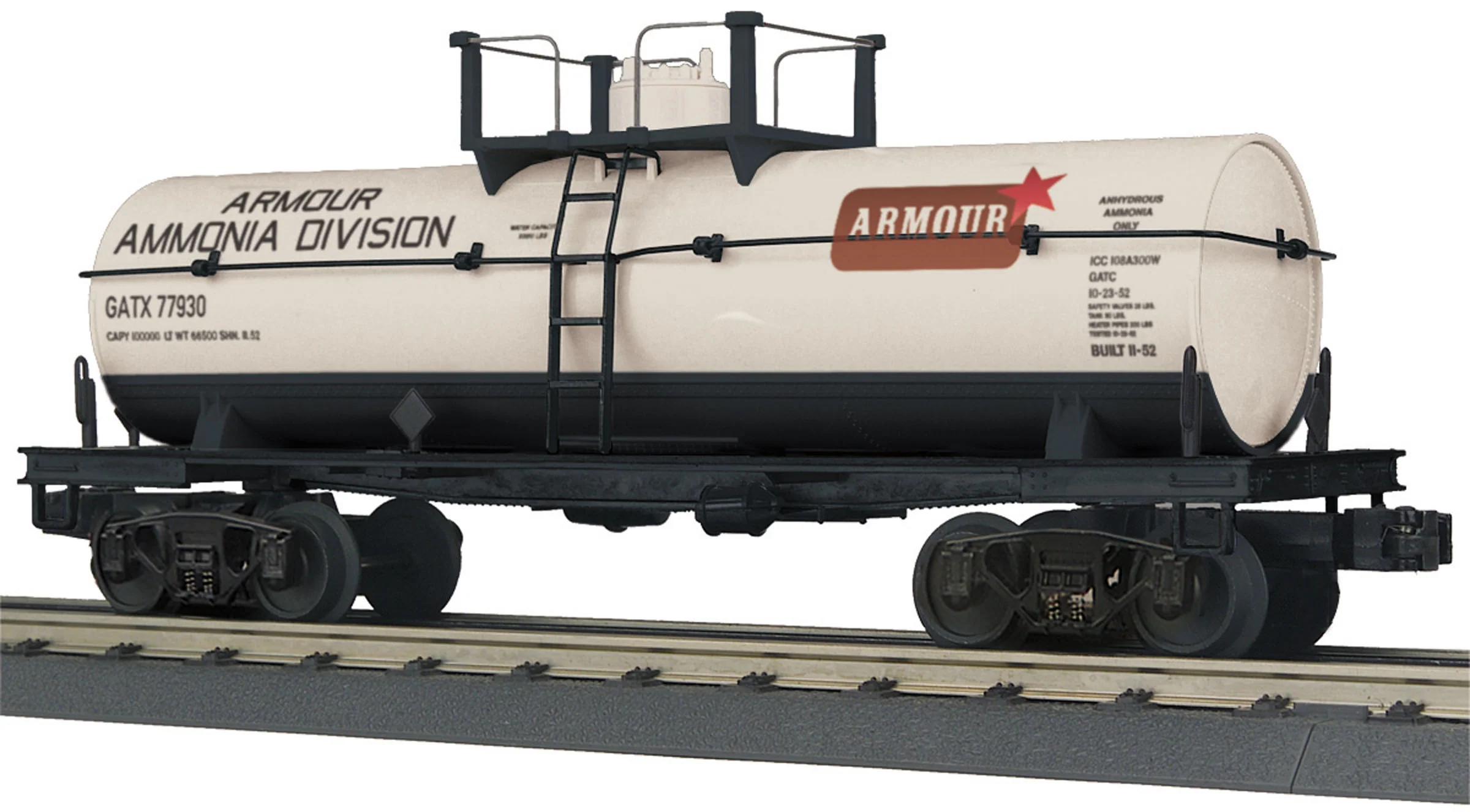 MTH 30-73515 Armour Tank Car #77930 o scale new
