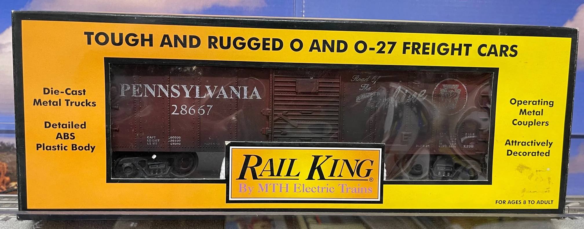 MTH 30-7437 Pennsylvania Boxcar Weathered Used - Image 4