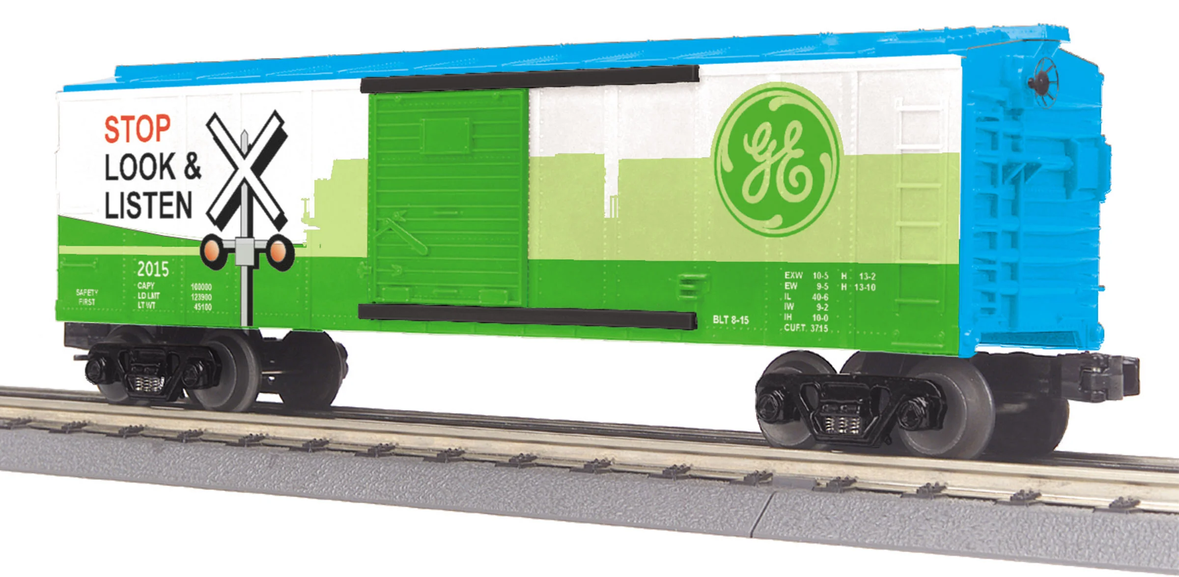 MTH 30-74819 General Electric Boxcar with Blinking LED's #2015 O scale New