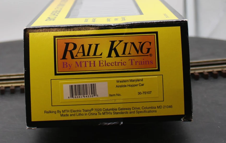 MTH 30-75107 Electric Trains Rail King Western Maryland Airslide Hopper Car O SCALE Like New - Image 4
