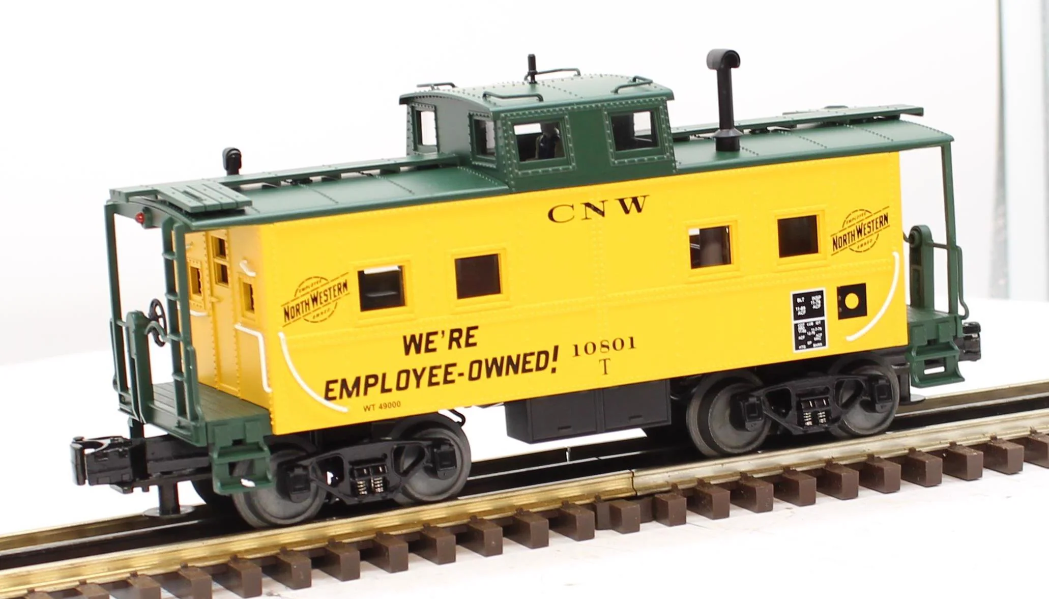 MTH 30-7727 CHICAGO & NORTH WESTERN Steel Caboose RailKing O Scale Like New - Image 3