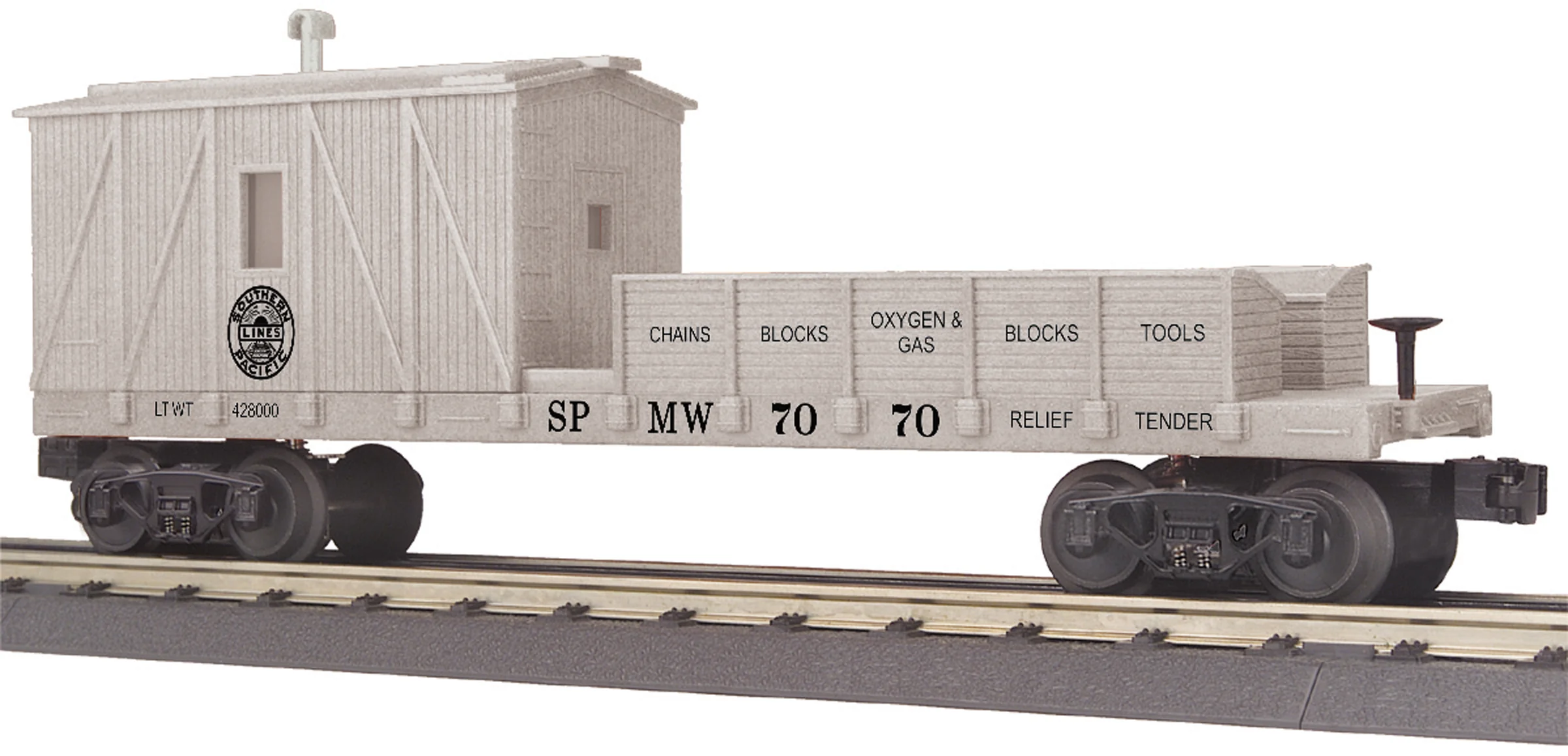 MTH 30-79571 Southern Pacific SP Crane Tender Car - Car No. 7070 O scale new