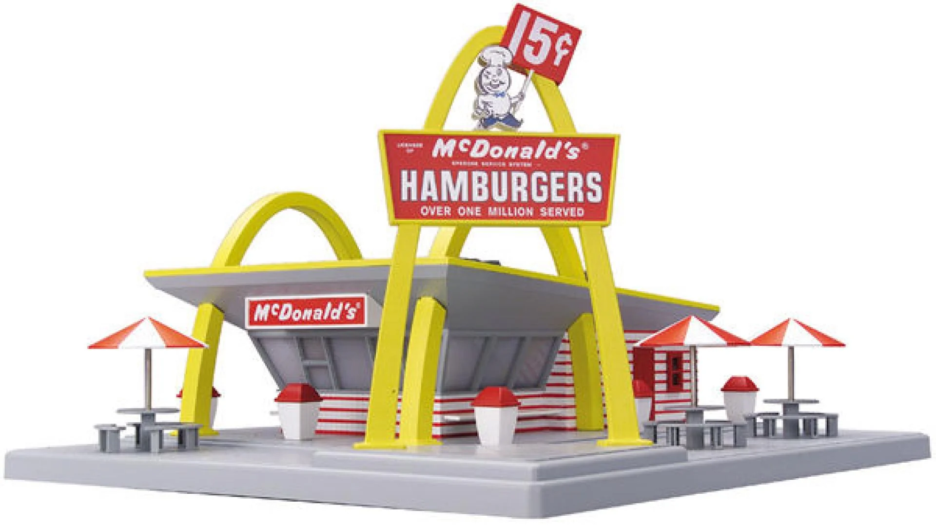 MTH 30-9034 McDonald's Original McDonald's Restaurant RailKing O Scale NEW