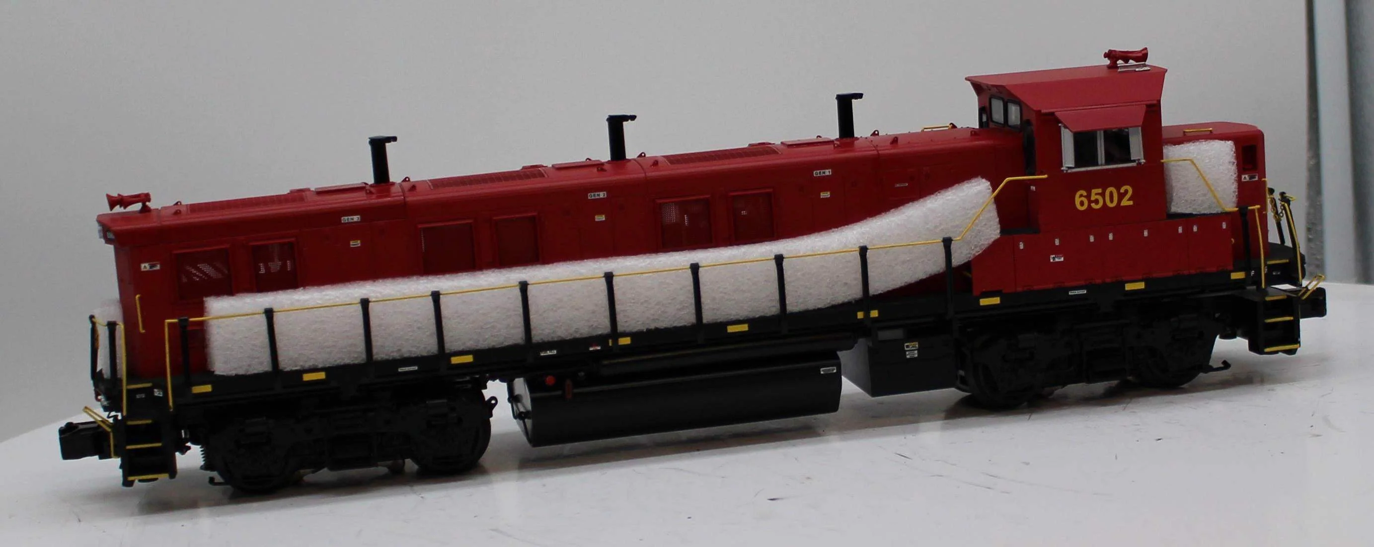 MTH Premier 20-20004-1 U.S. Army 3GS21B Genset Diesel Engine With Proto-Sound 2.0 Hi-Rail Wheels O SCALE Like New Damaged Box - Image 5