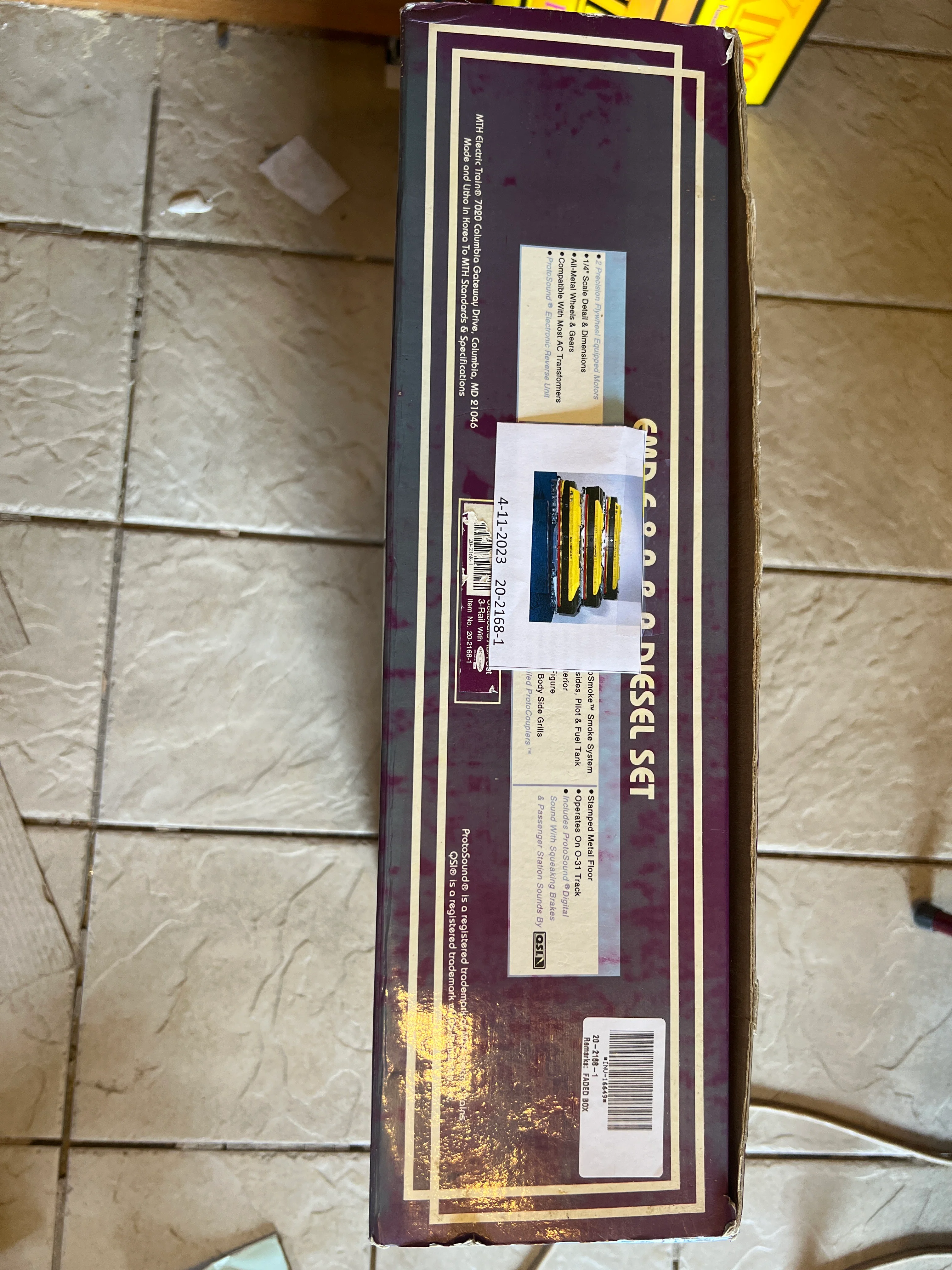 MTH Premier 20-2168-1 Seaboard EMD E-8 ABA Set O SCALE FADED BOX - Image 4