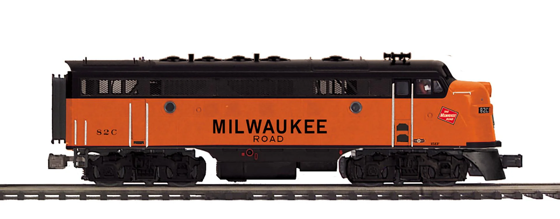 MTH Premier 20-21826-1 Milwaukee Road F-7 A Unit Diesel Engine with Proto-Sound 3.0 Hi-Rail Wheels 44.5 Track Miles O SCALE Like New