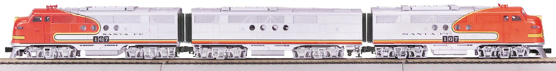 MTH Premier 20-2273-1 Santa Fe FT ABA Diesel Set - ATSF Cab s 167 - With Proto-Sound 2.0 & BCR  O SCALE Used Excellent