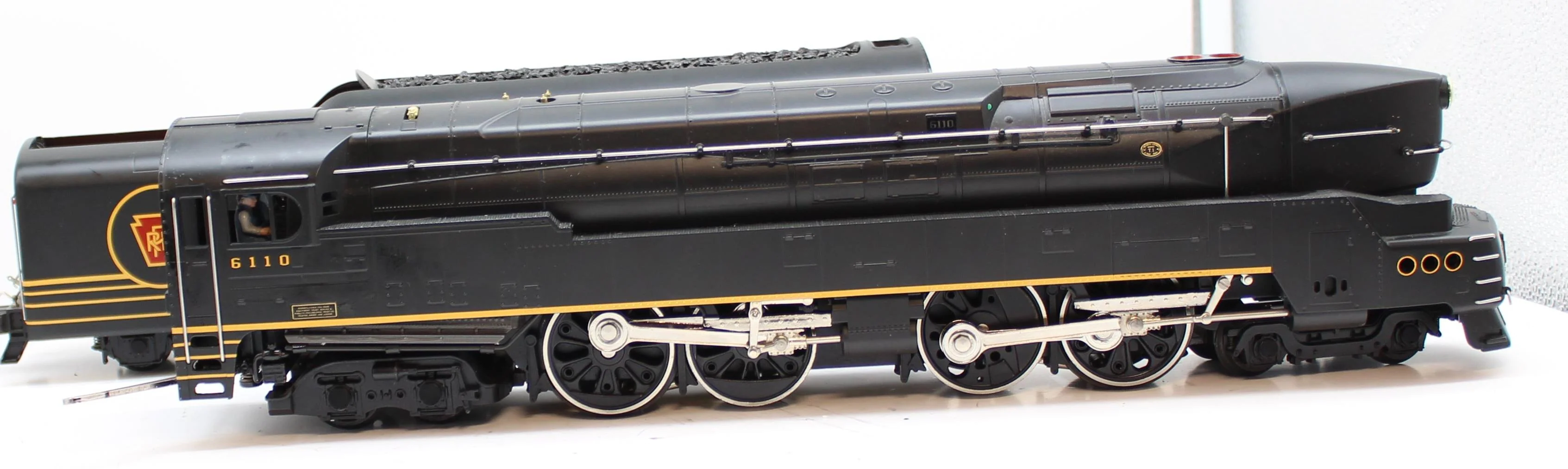 MTH  PREMIER  20-3043-1 PENNSYLVANIA RAILROAD PRR 4-4-4-4 T-1 Duplex Steam Locomotive & Tender #6110 O Scale Used Excellent - Image 8