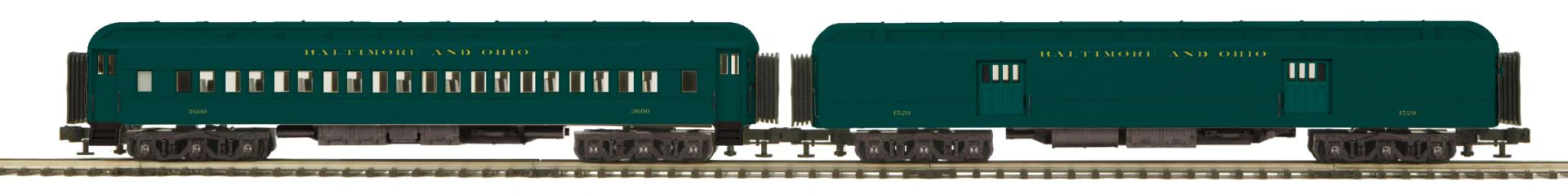 MTH Premier 20-44046 Baltimore & Ohio Premier 2-Car 70' Madison Baggage/Coach Passenger Set O Scale NEW