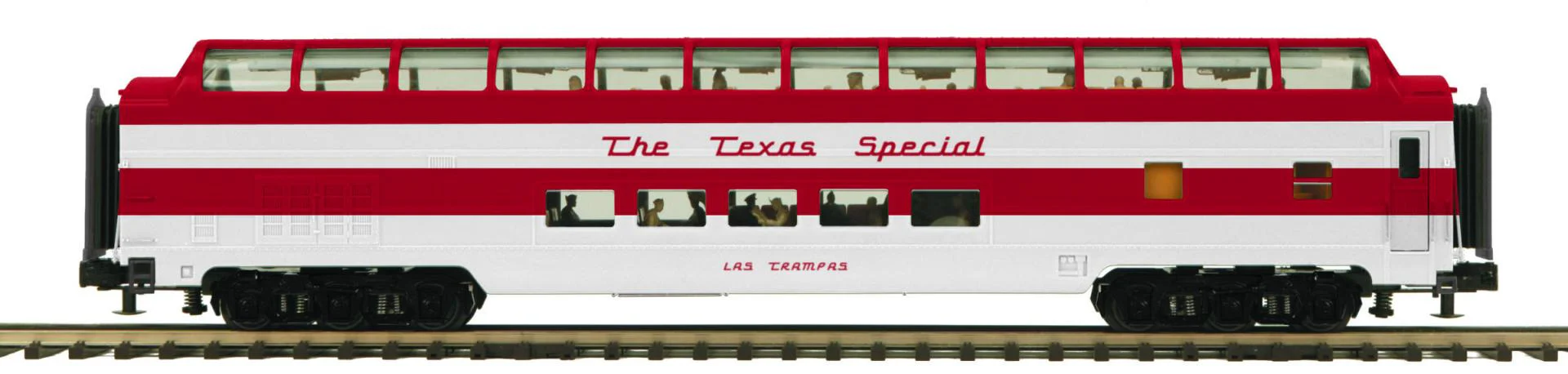 MTH Premier 20-67228 Texas Special 70' Streamlined Full Length Vista Dome Passenger Car Smooth Sided O SCALE NEW