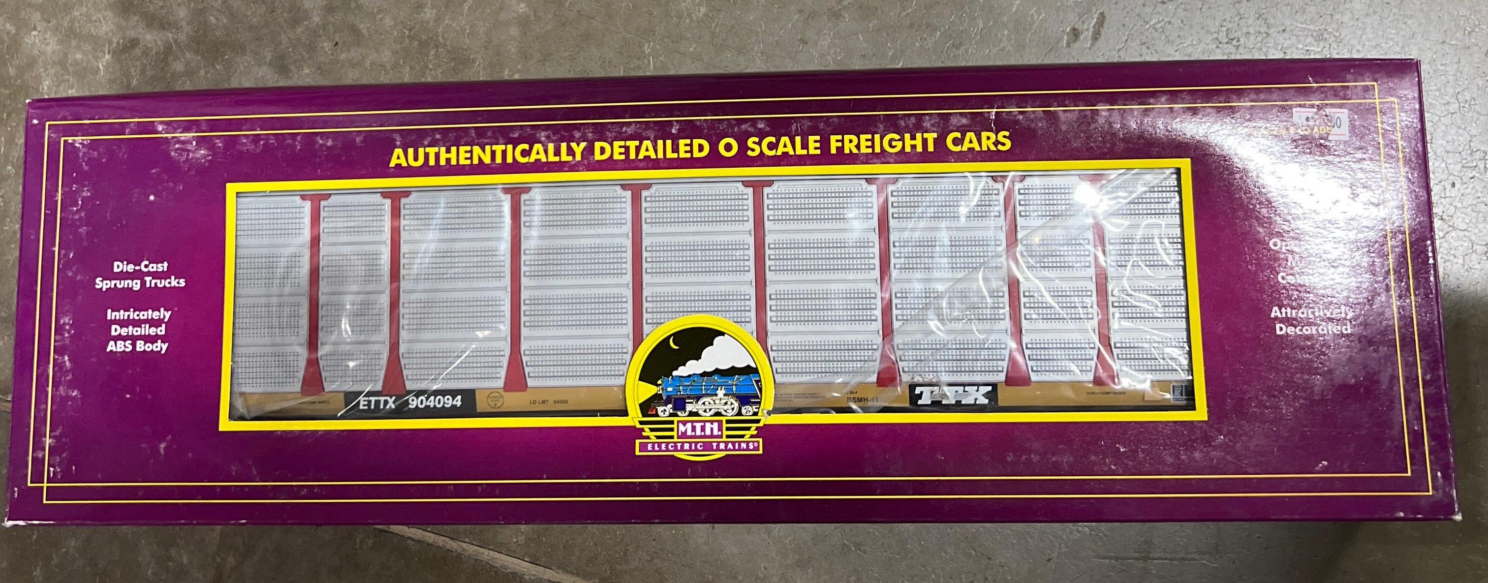 MTH Premier 20-90392G Santa Fe Corrugated Auto Carrier O SCALE Like New