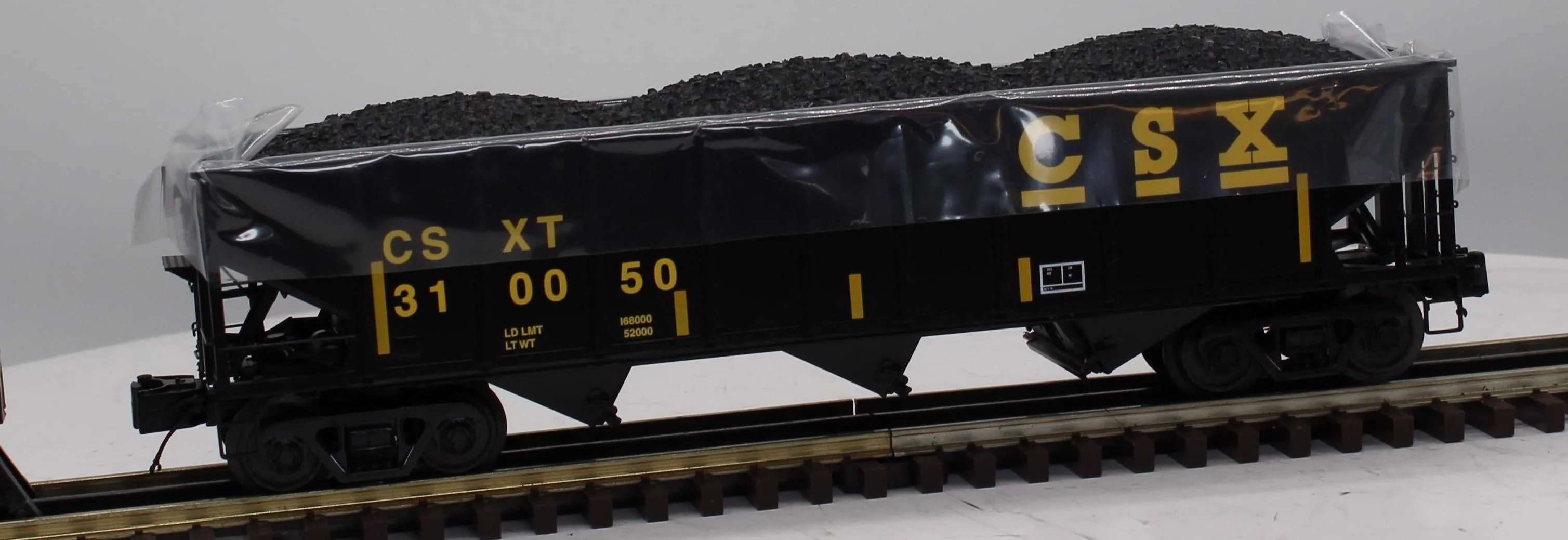 MTH Premier 20-90654C CSX 70-ton 3-Bay Hopper Car 310050 O SCALE Like New