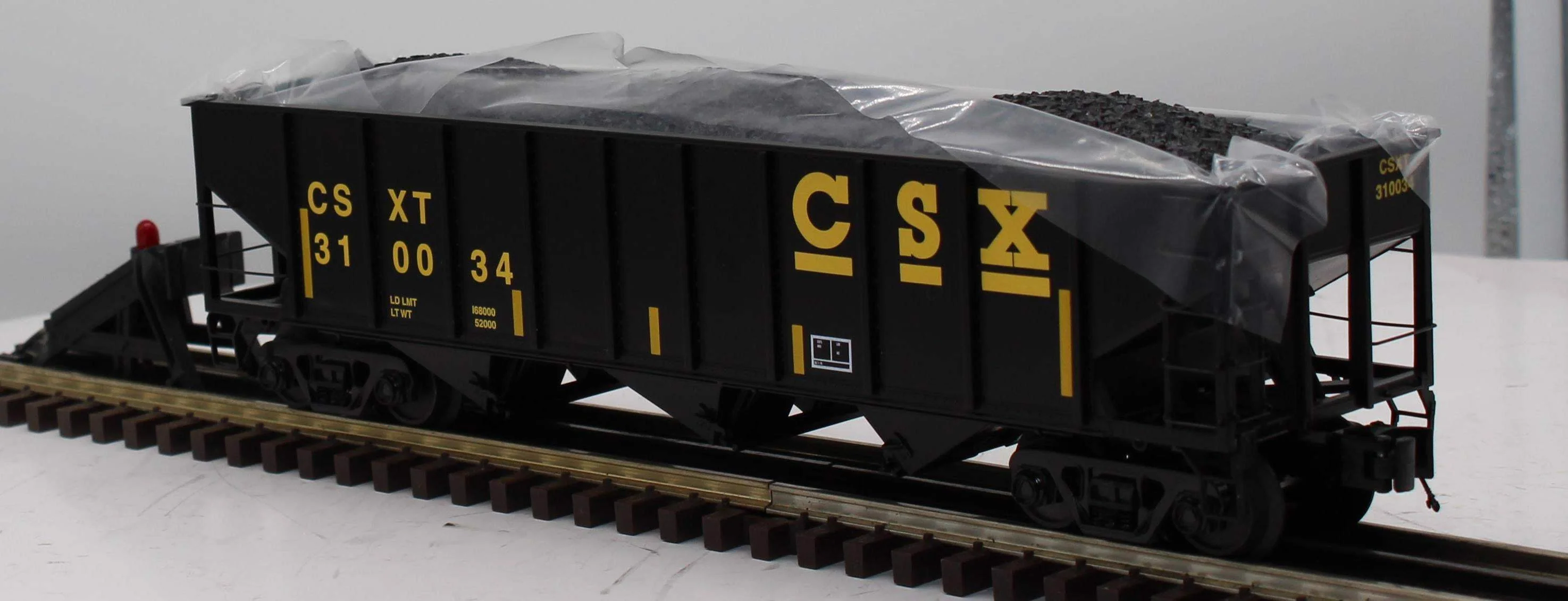 MTH Premier 20-90654F CSX 70-ton 3-Bay Hopper Car Scale O SCALE Like New - Image 3