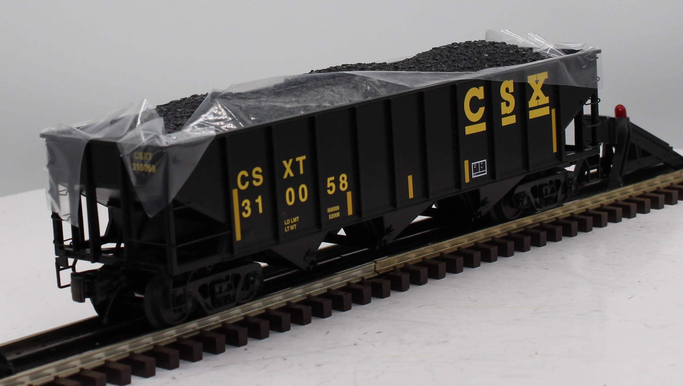 MTH Premier 20-90654G CSX 70-ton 3-Bay Hopper Car #310058 O SCALE Like New - Image 3