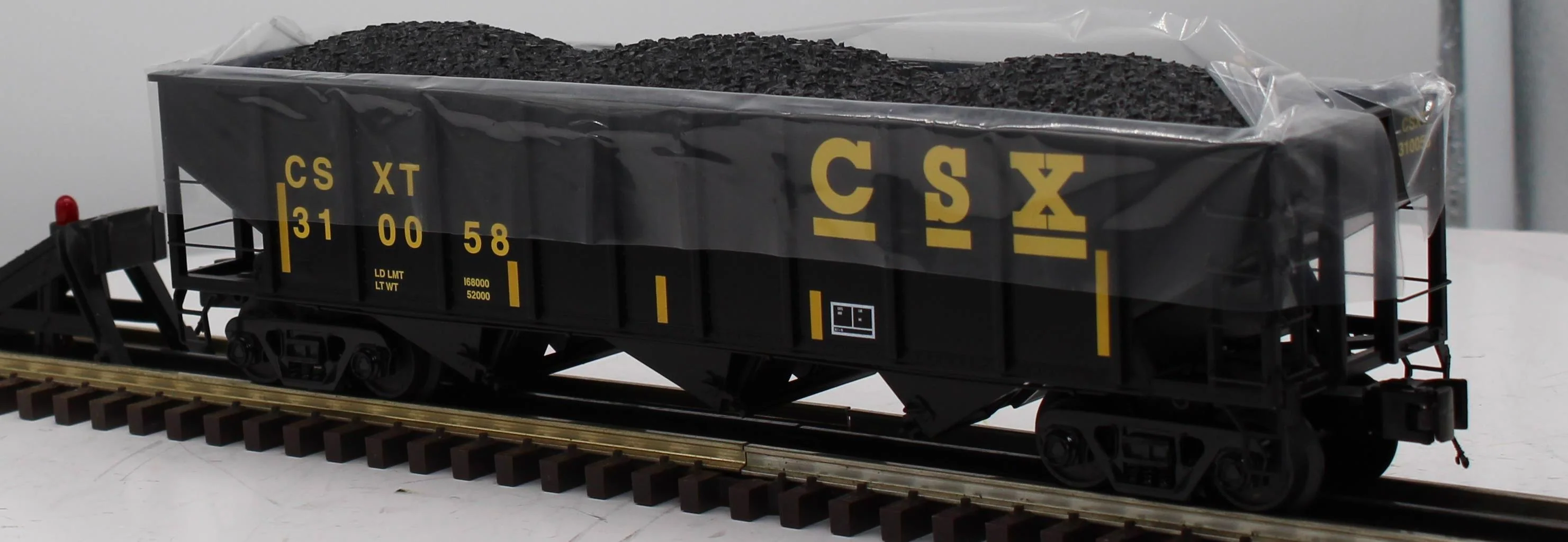 MTH Premier 20-90654G CSX 70-ton 3-Bay Hopper Car #310058 O SCALE Like New - Image 4