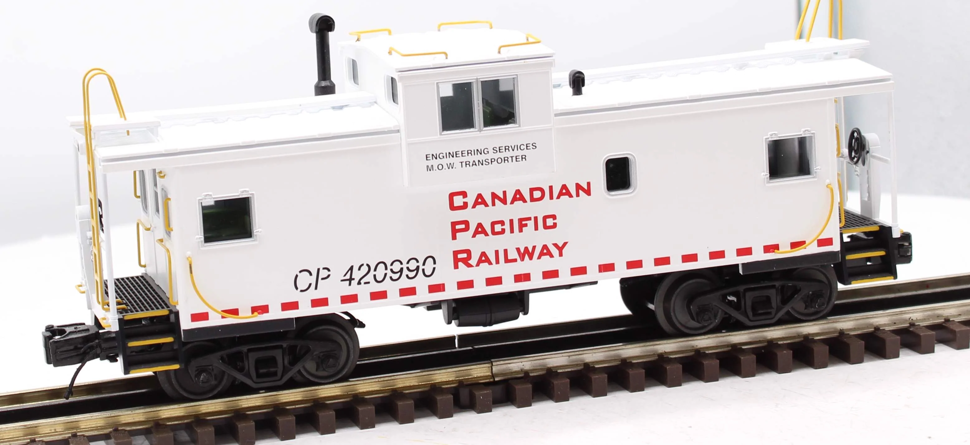 MTH Premier 20-91675 Canadian Pacific CP Railway Extended Vision Caboose O Scale Like New Ripped box - Image 6