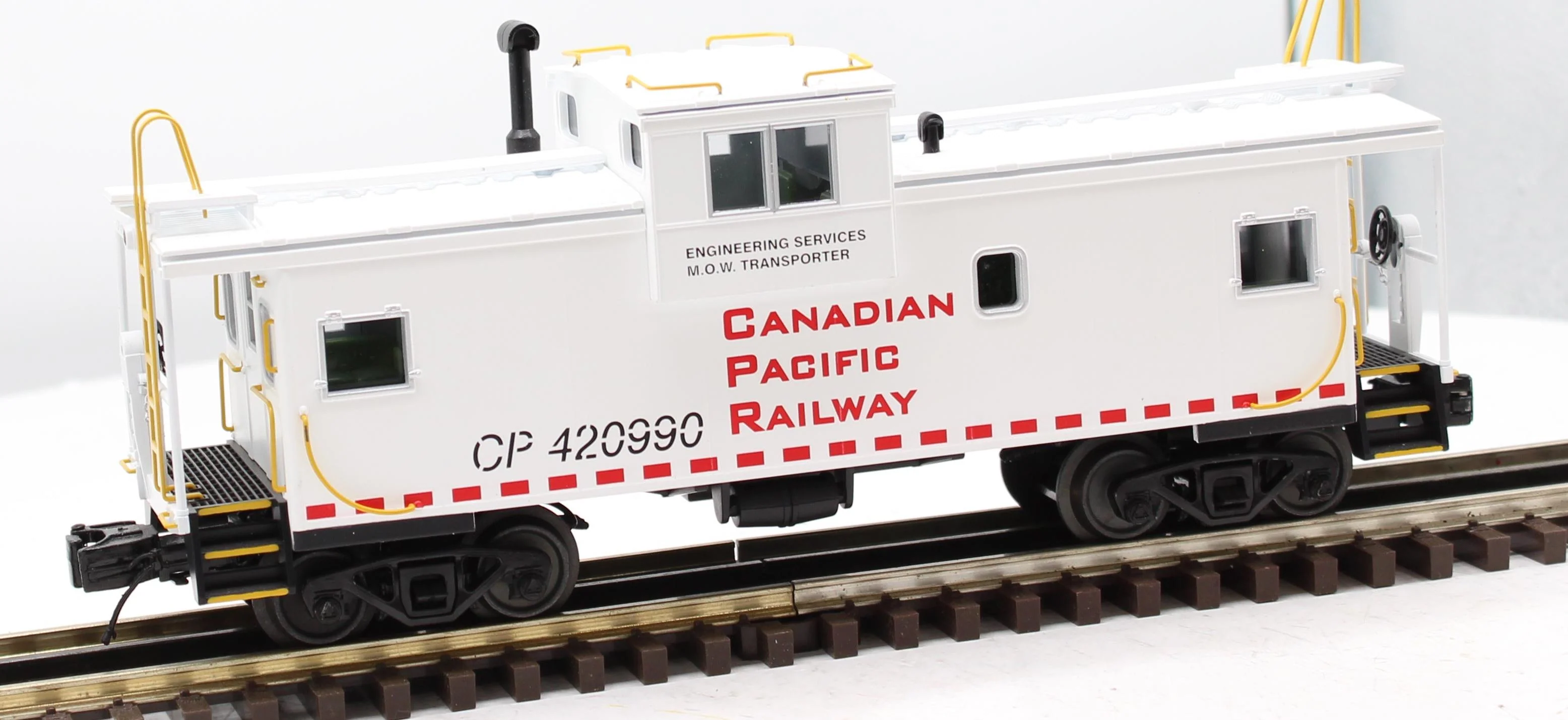 MTH Premier 20-91675 Canadian Pacific CP Railway Extended Vision Caboose O Scale Like New Ripped box - Image 8