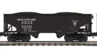 MTH Premier 20-92259E U.S. Army 2-Bay Flat End Offset Hopper Car #55081 NEW