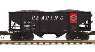 MTH Premier 20-92407E Reading 2-Bay Fish Belly Hopper Car #80707 limited O SCALE NEW