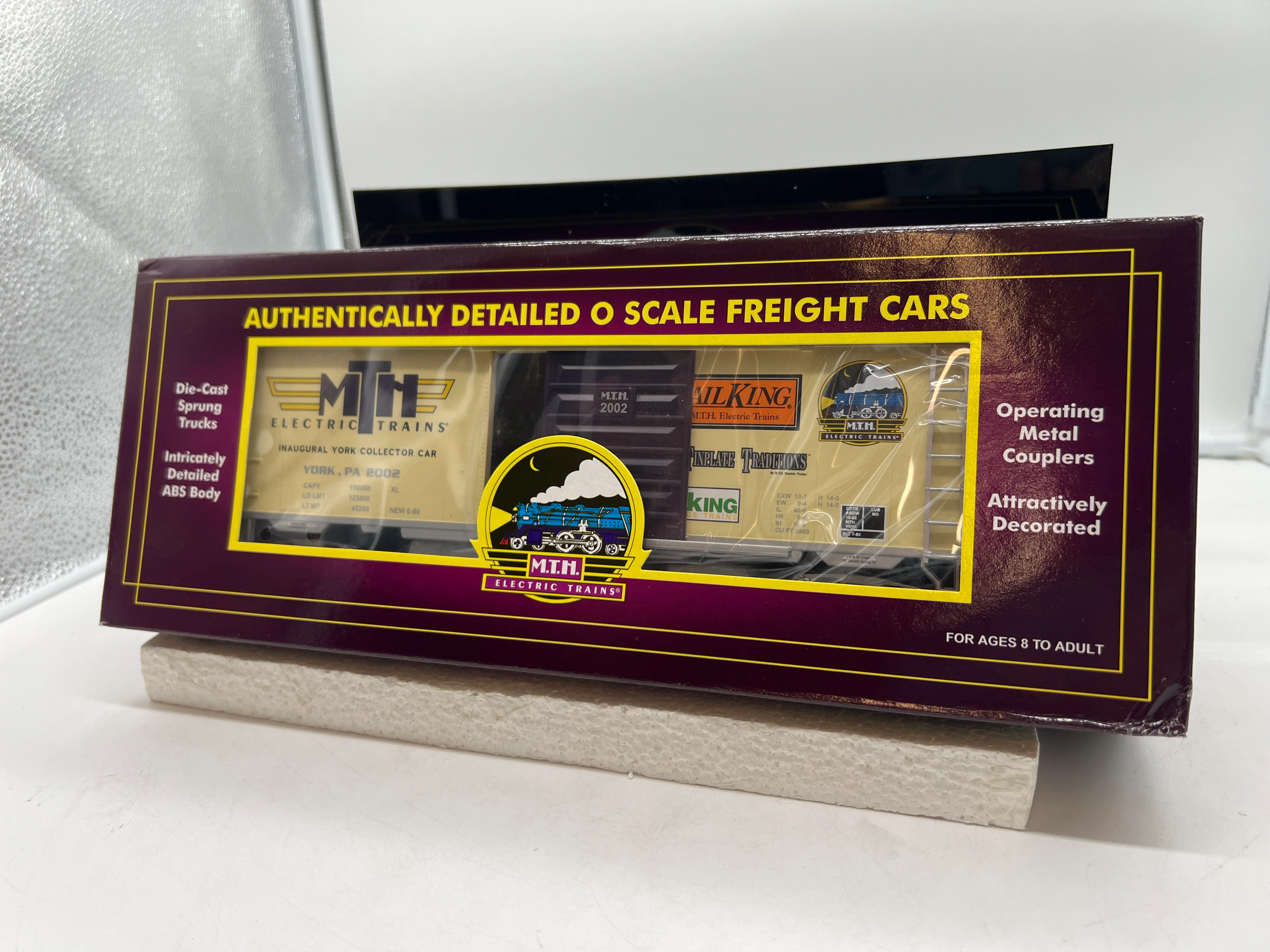 MTH Premier 20-93154 TCA York 2002 Box Car Inaugural York collector car ft. MTH logos O SCALE NEW - Image 2