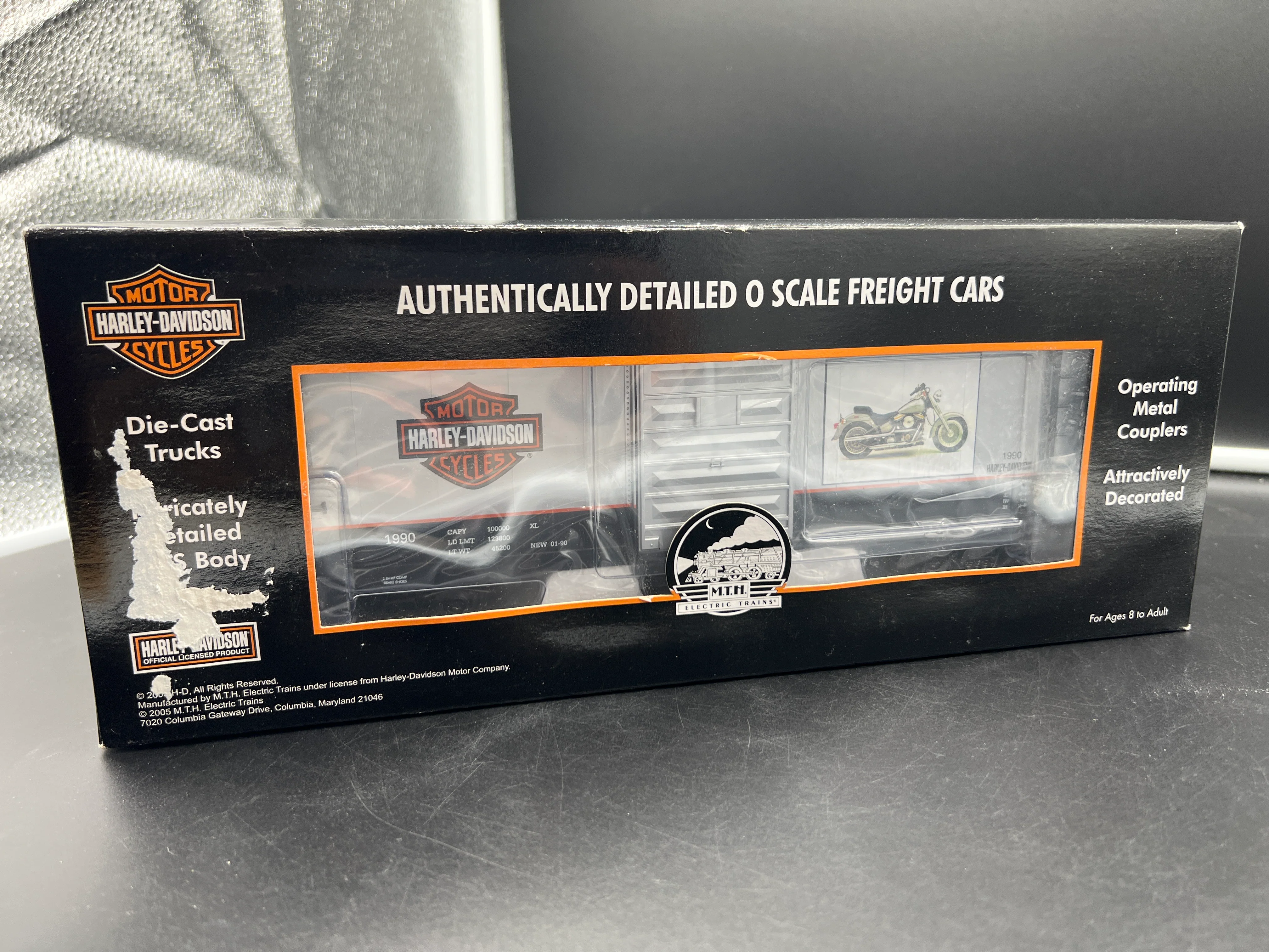 MTH Premier 20-93222 Harley-Davidson Box Car #1990. O SCALE NEW - Image 2