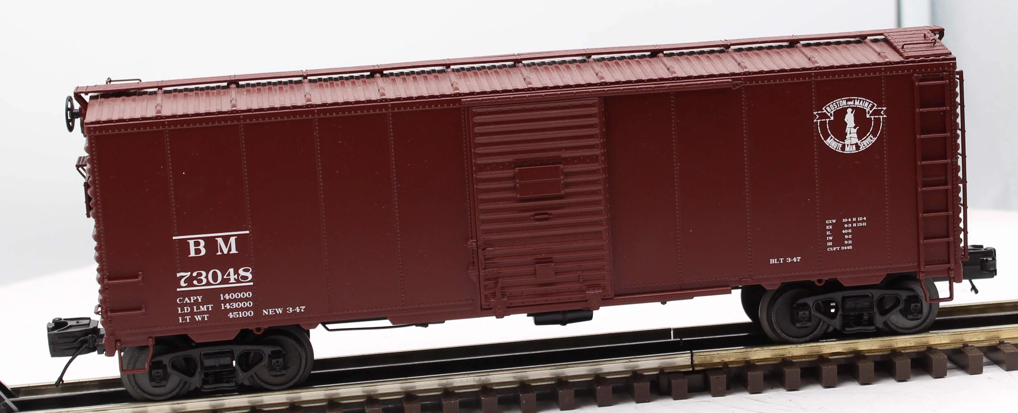 MTH Premier 20-93500 Boston & Maine B&M 40' AAR Box Car O SCALE Like New - Image 4