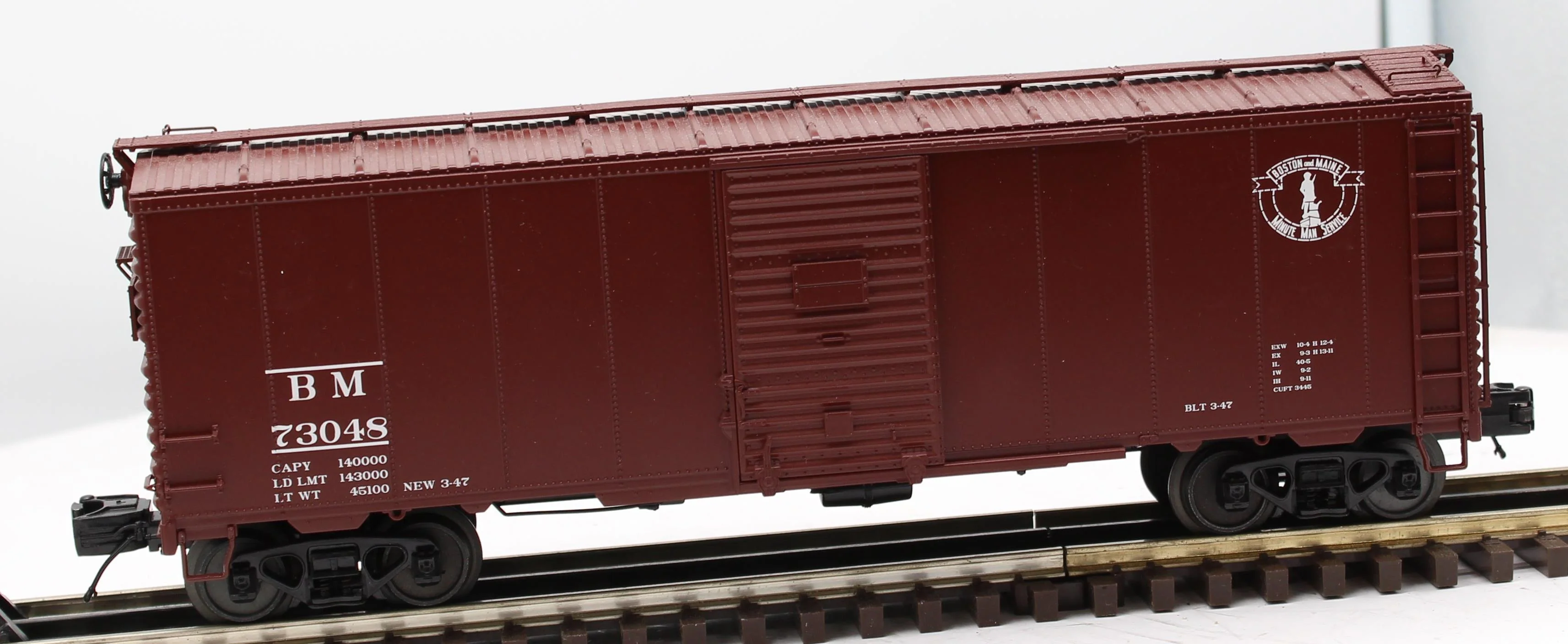 MTH Premier 20-93500 Boston & Maine B&M 40' AAR Box Car O SCALE Like New - Image 6