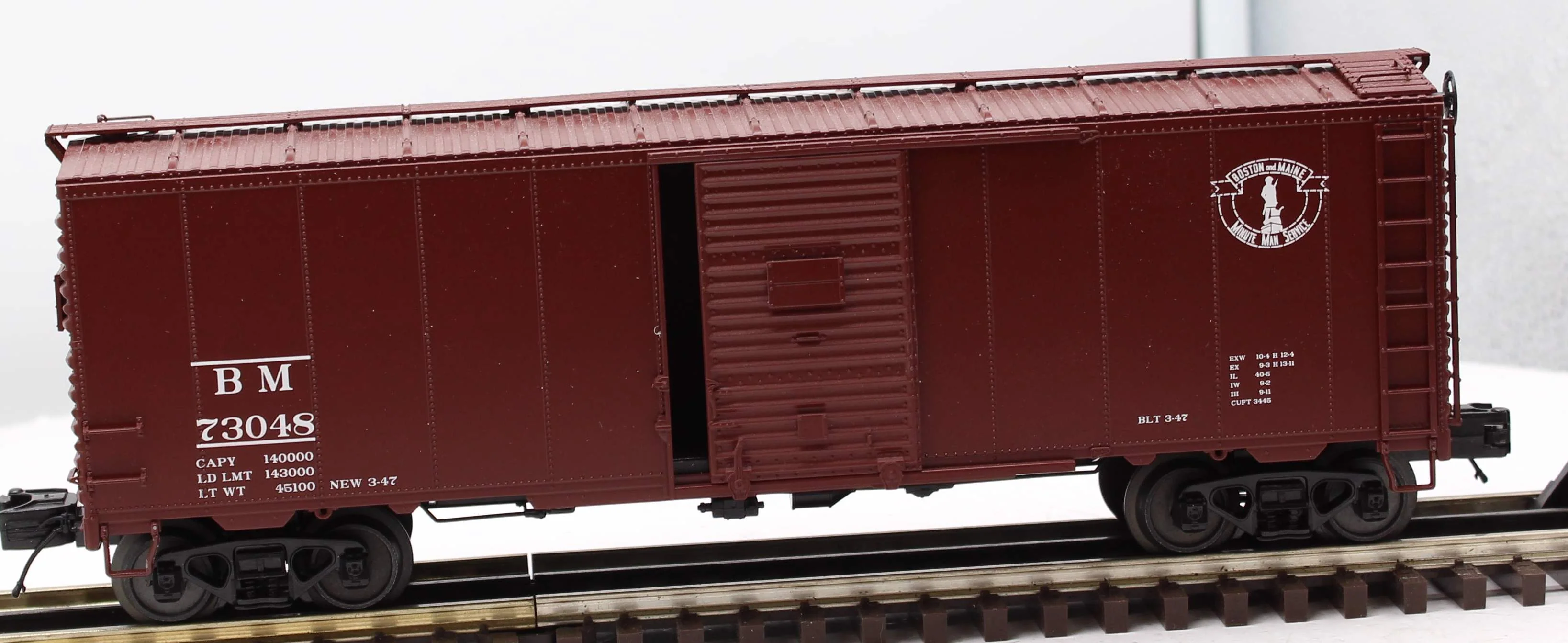 MTH Premier 20-93500 Boston & Maine B&M 40' AAR Box Car O SCALE Like New - Image 9