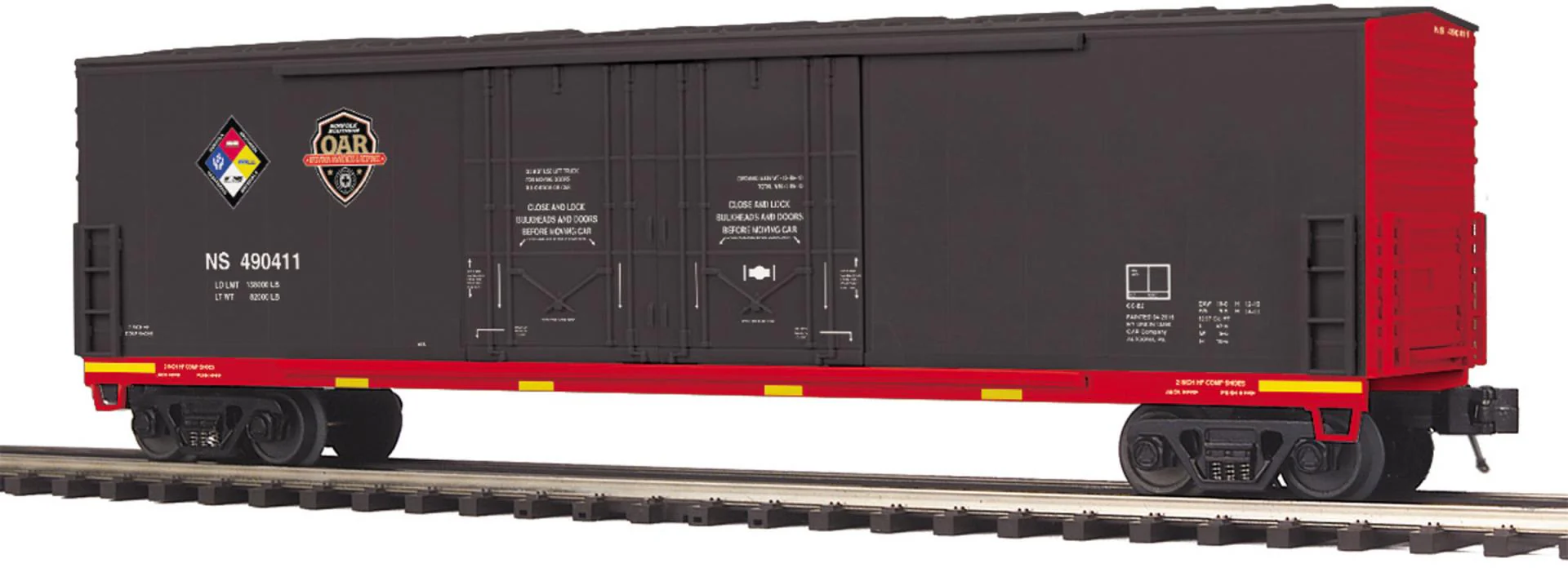 MTH Premier 20-93698 Norfolk Southern NS First Responders 50' Dbl. Door Plugged Boxcar Road #490411 O SCALE NEW